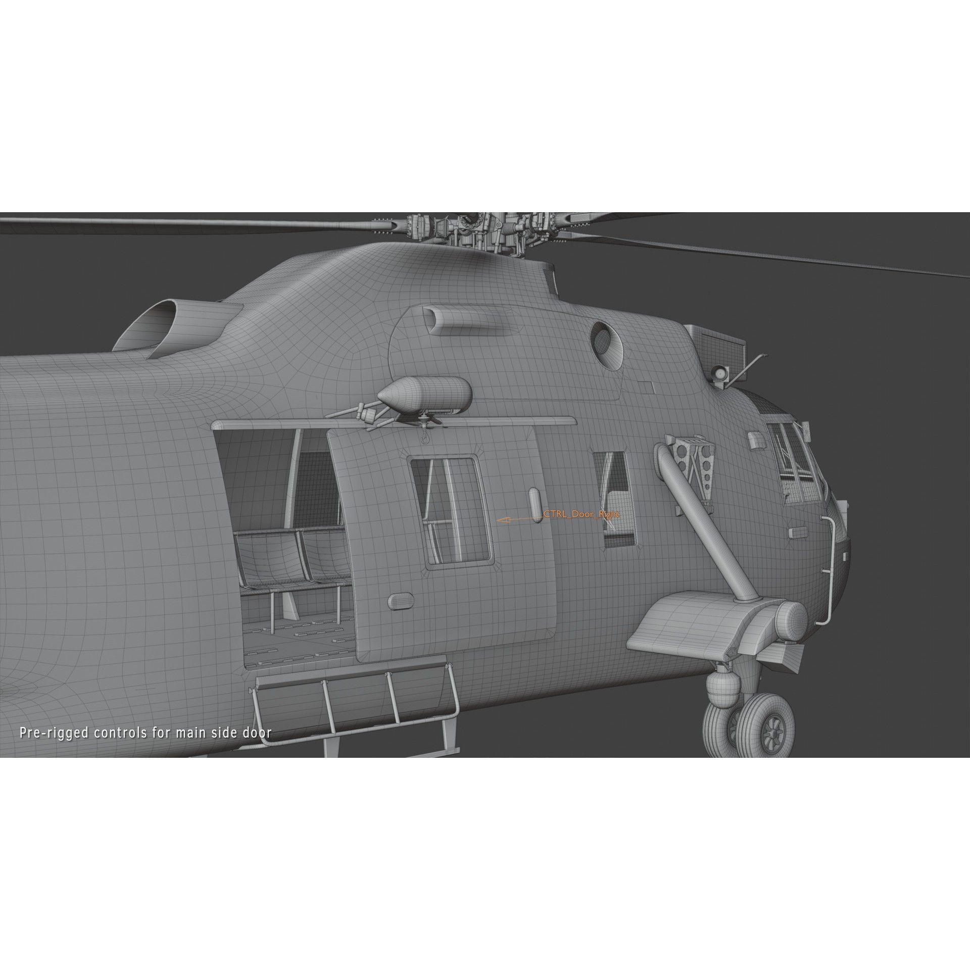 Westland Sea King HC4 - Game-Ready 3D Model - View 10