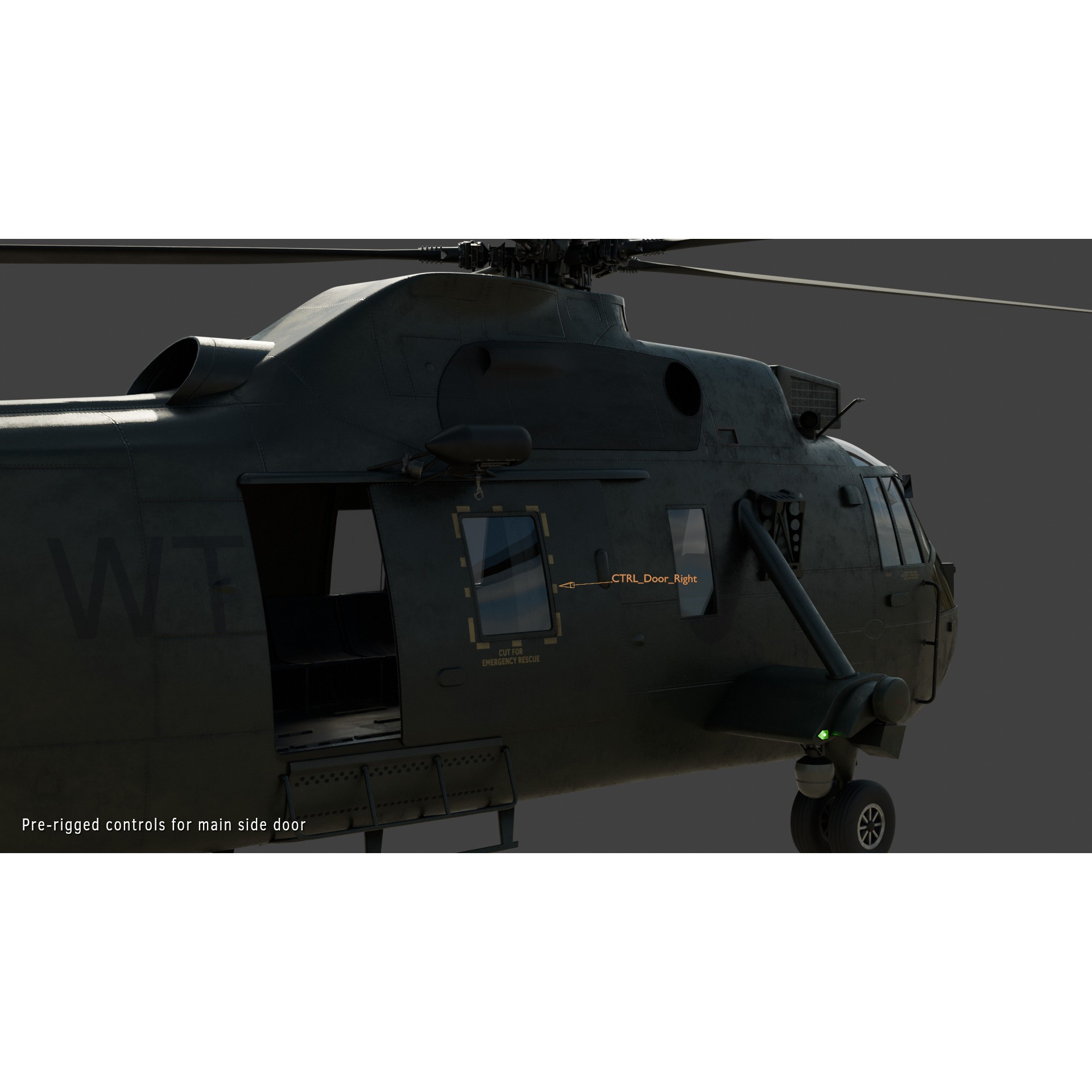 Westland Sea King HC4 - Game-Ready 3D Model - View 11