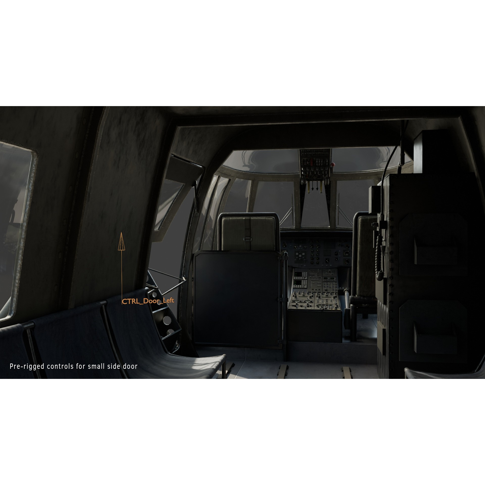 Westland Sea King HC4 - Game-Ready 3D Model - View 13
