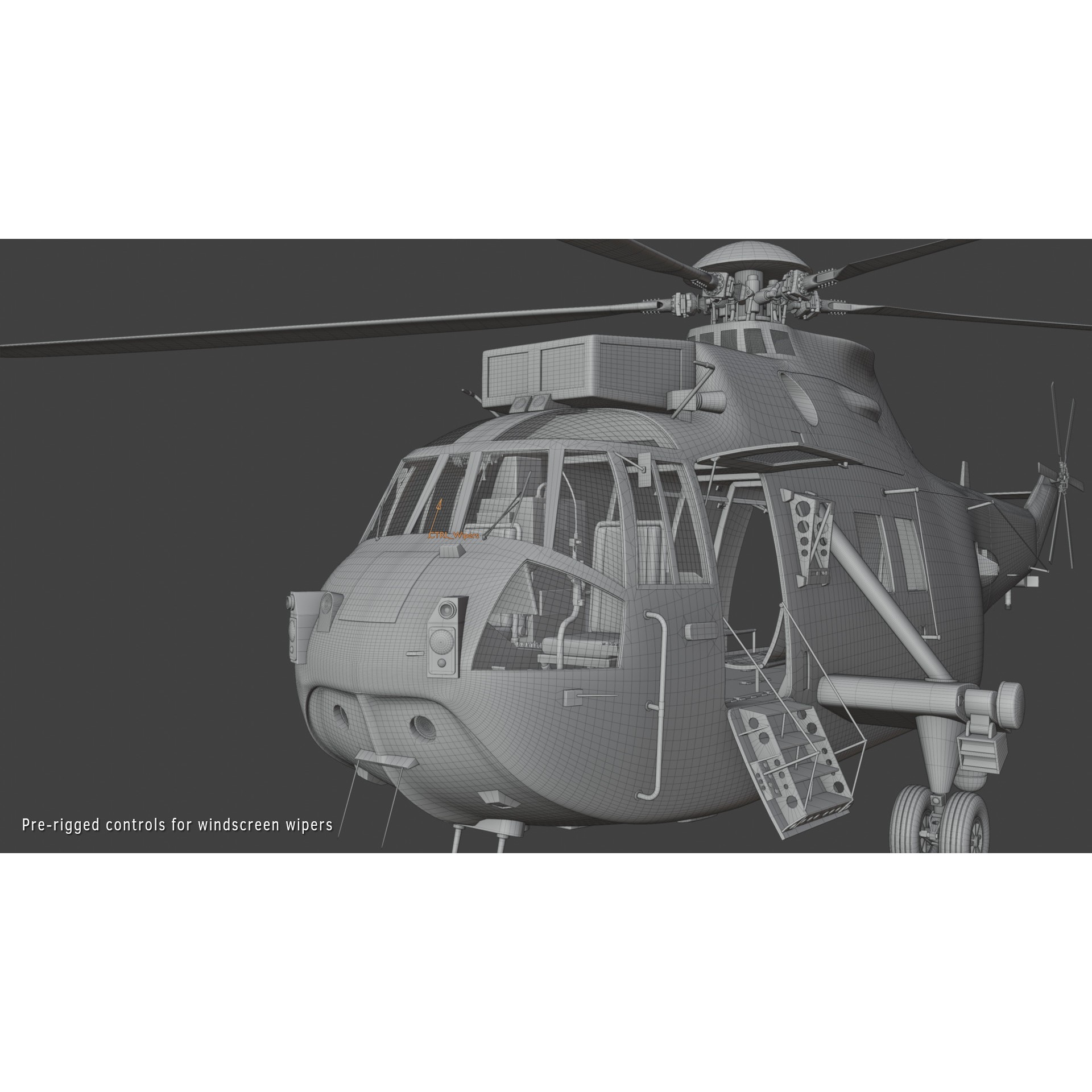 Westland Sea King HC4 - Game-Ready 3D Model - View 14