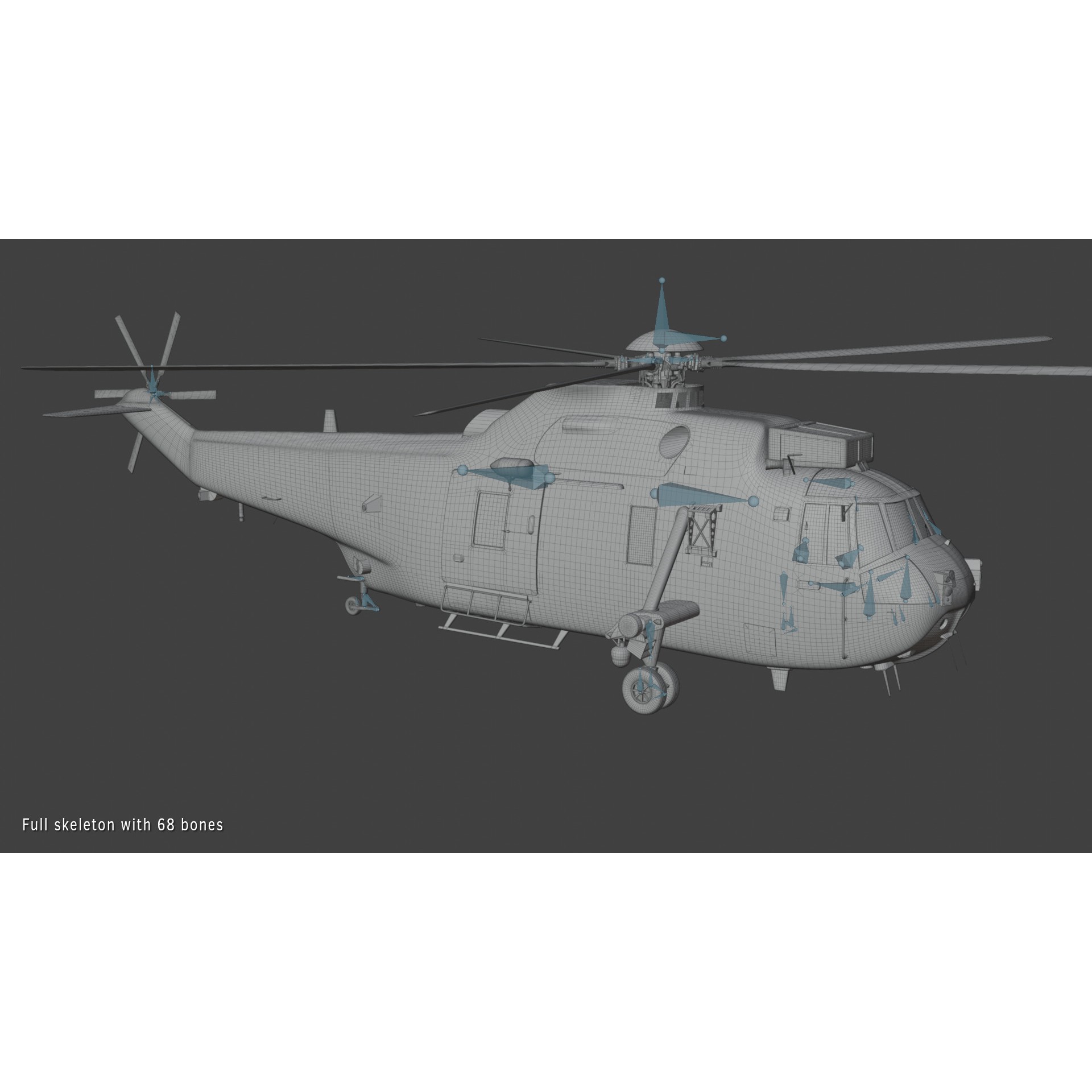 Westland Sea King HC4 - Game-Ready 3D Model - View 16