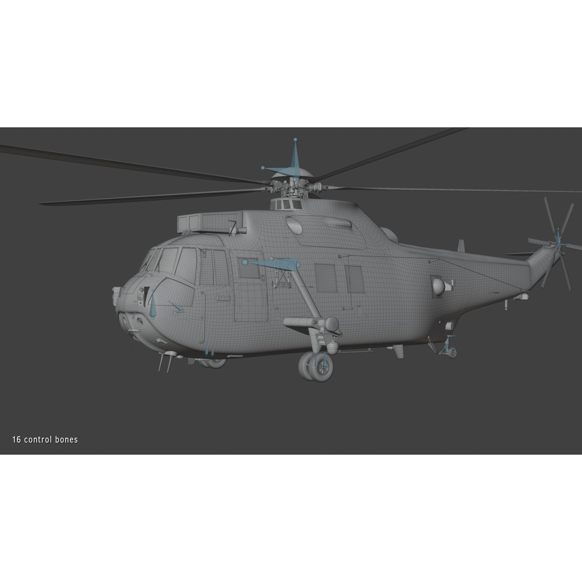 Westland Sea King HC4 - Game-Ready 3D Model - View 17