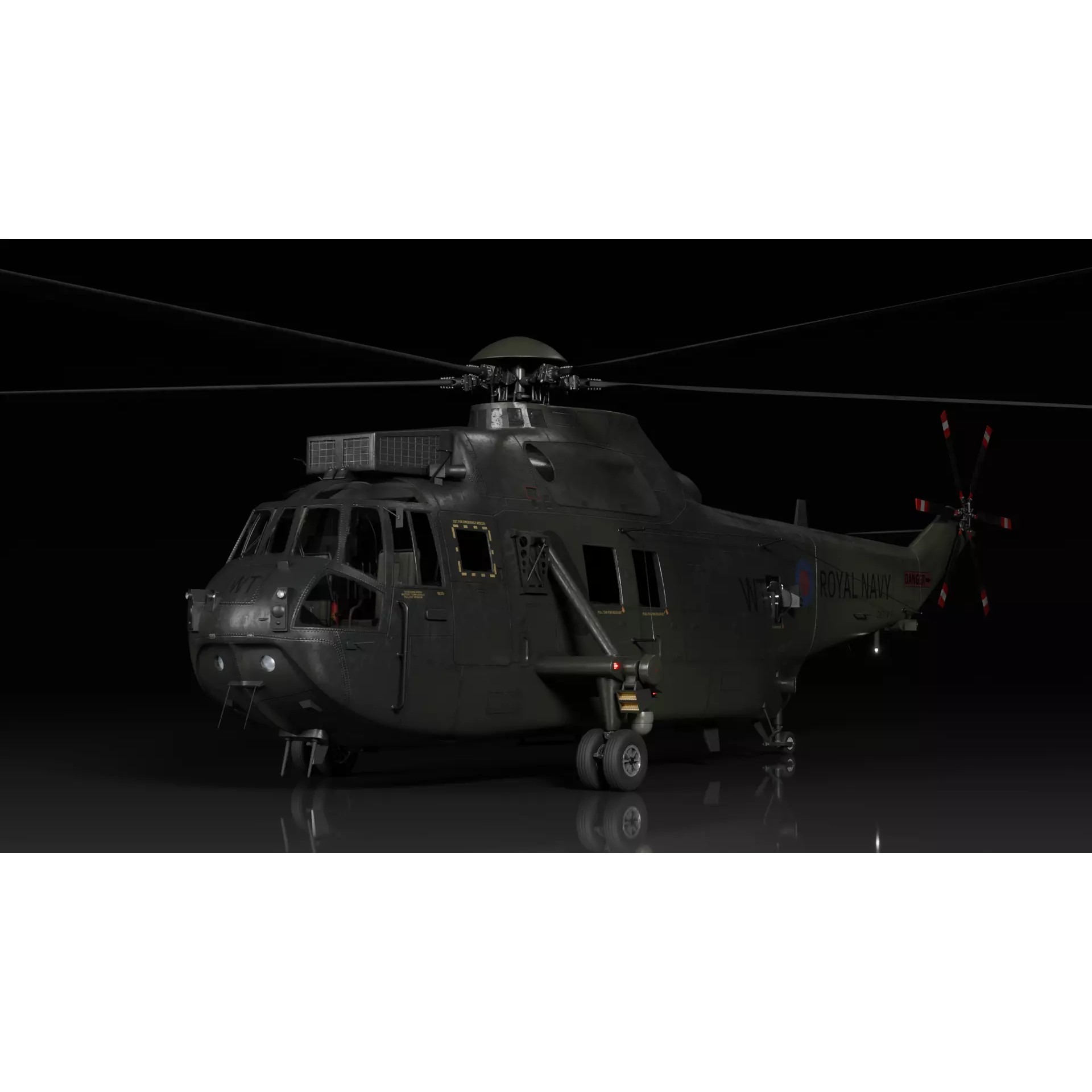 Westland Sea King HC4 - Game-Ready 3D Model - View 2