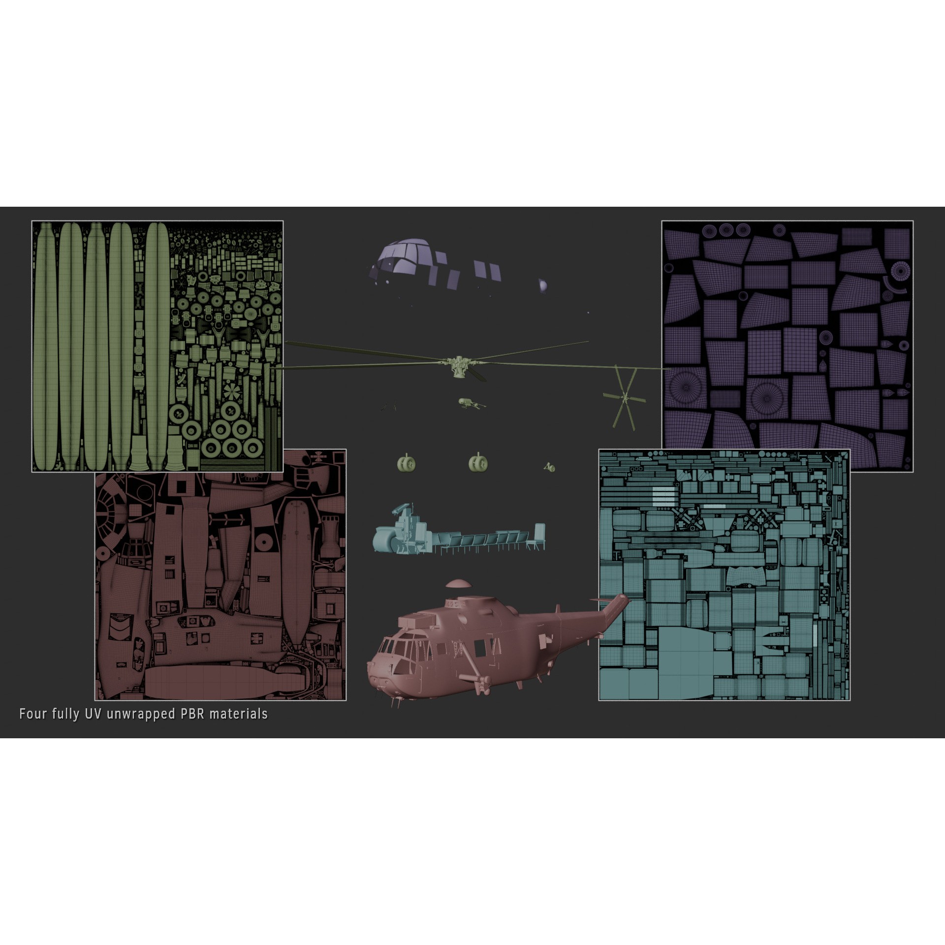 Westland Sea King HC4 - Game-Ready 3D Model - View 24