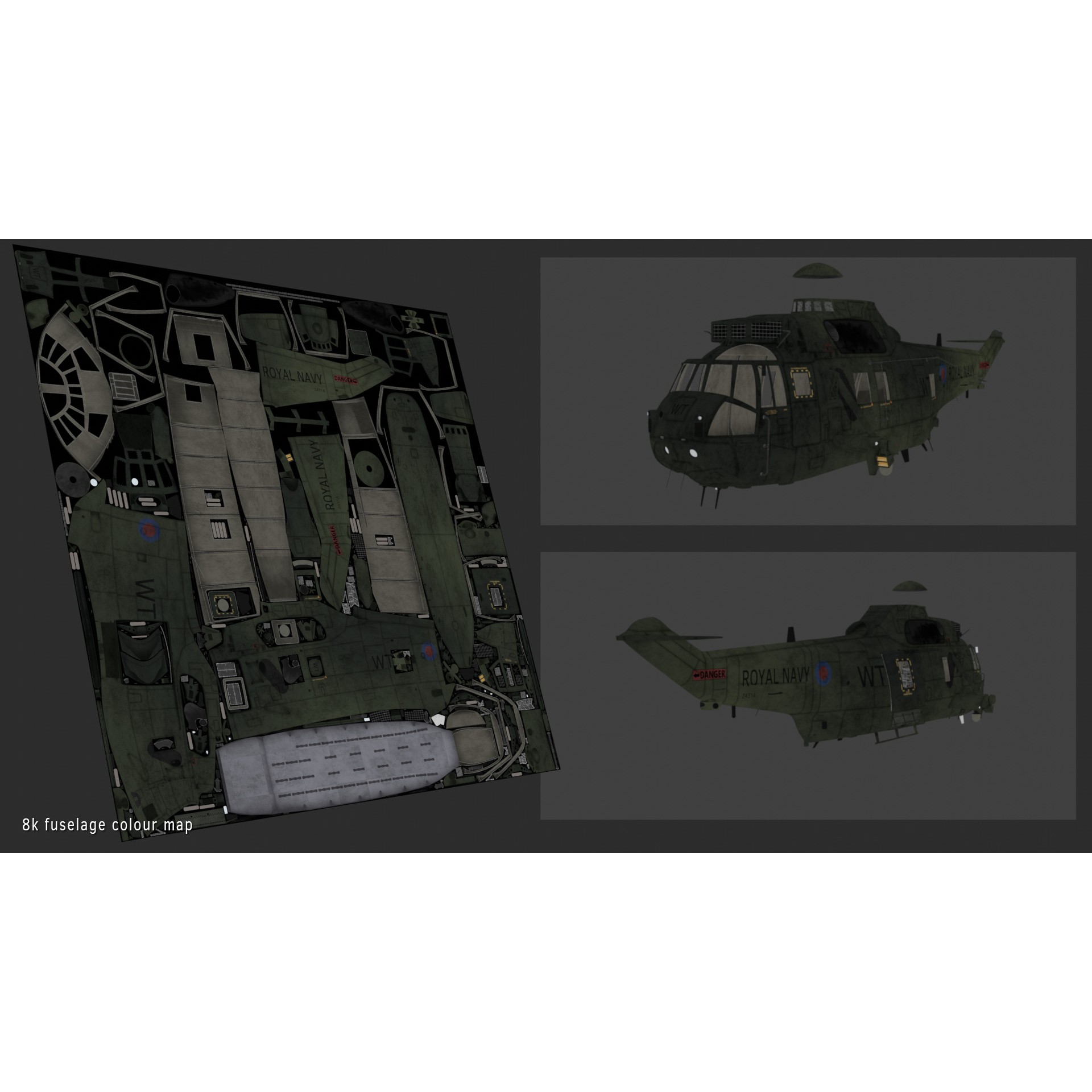 Westland Sea King HC4 - Game-Ready 3D Model - View 25