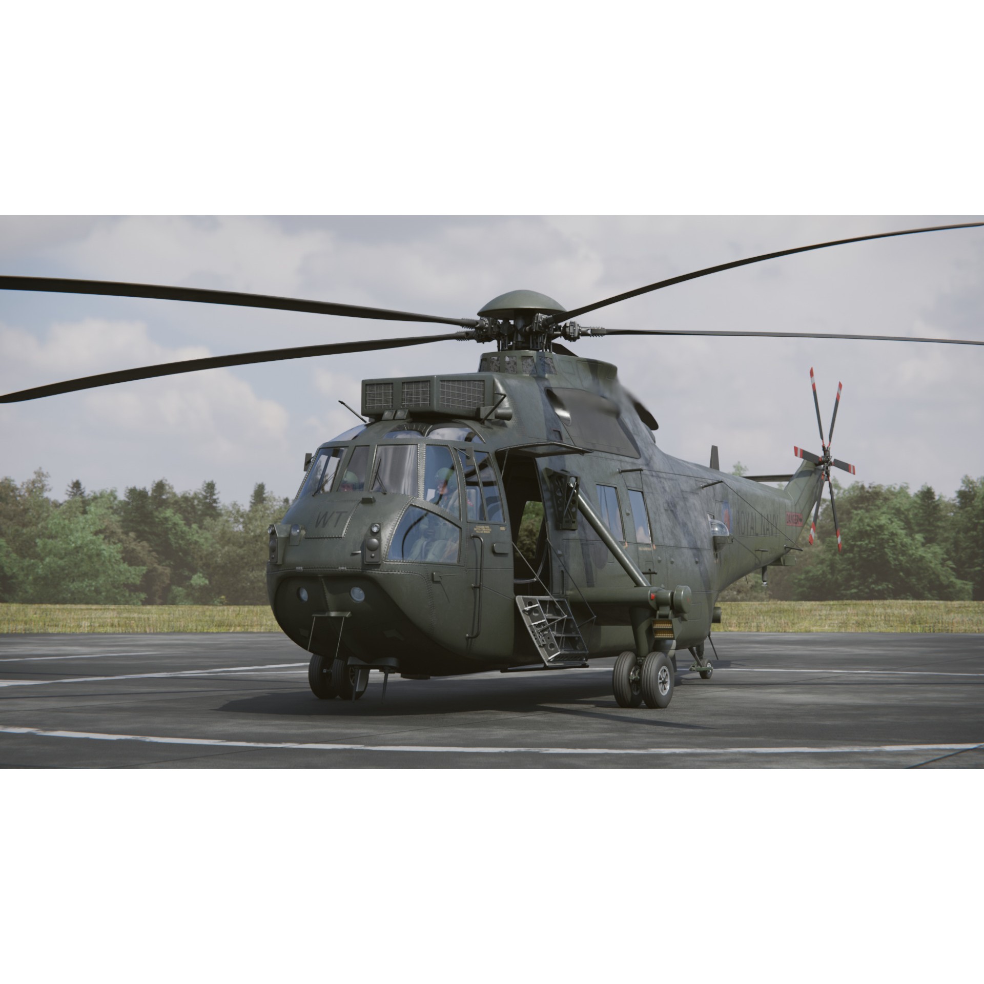 Westland Sea King HC4 - Game-Ready 3D Model - View 3