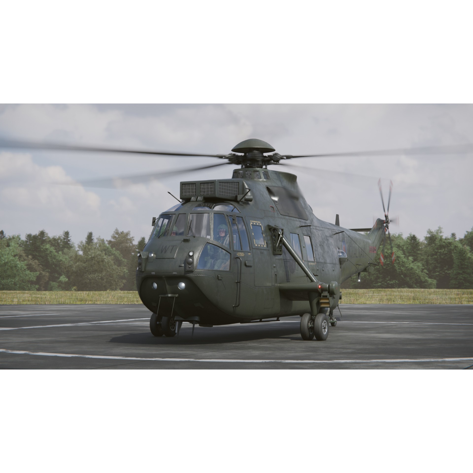 Westland Sea King HC4 - Game-Ready 3D Model - View 4