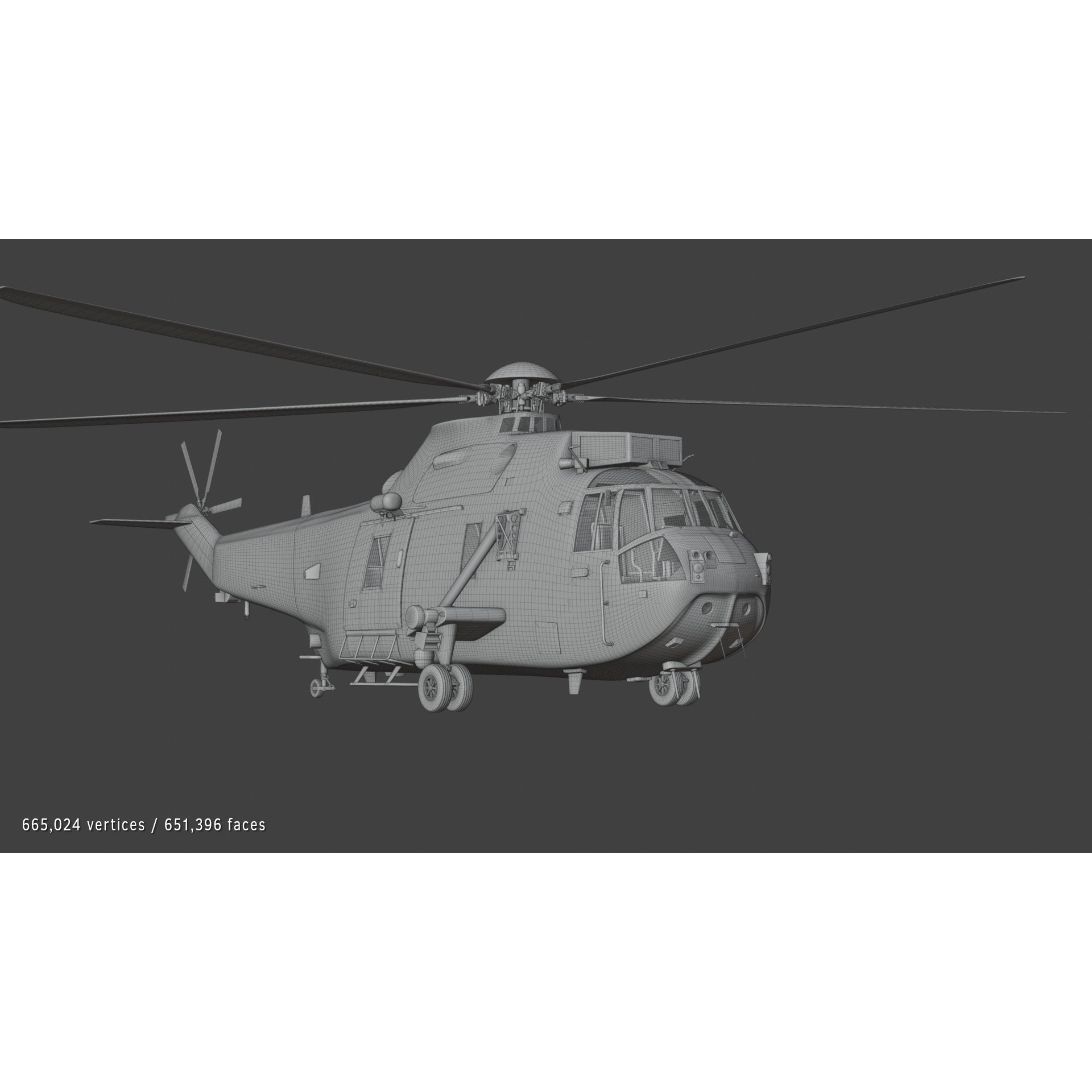 Westland Sea King HC4 - Game-Ready 3D Model - View 7