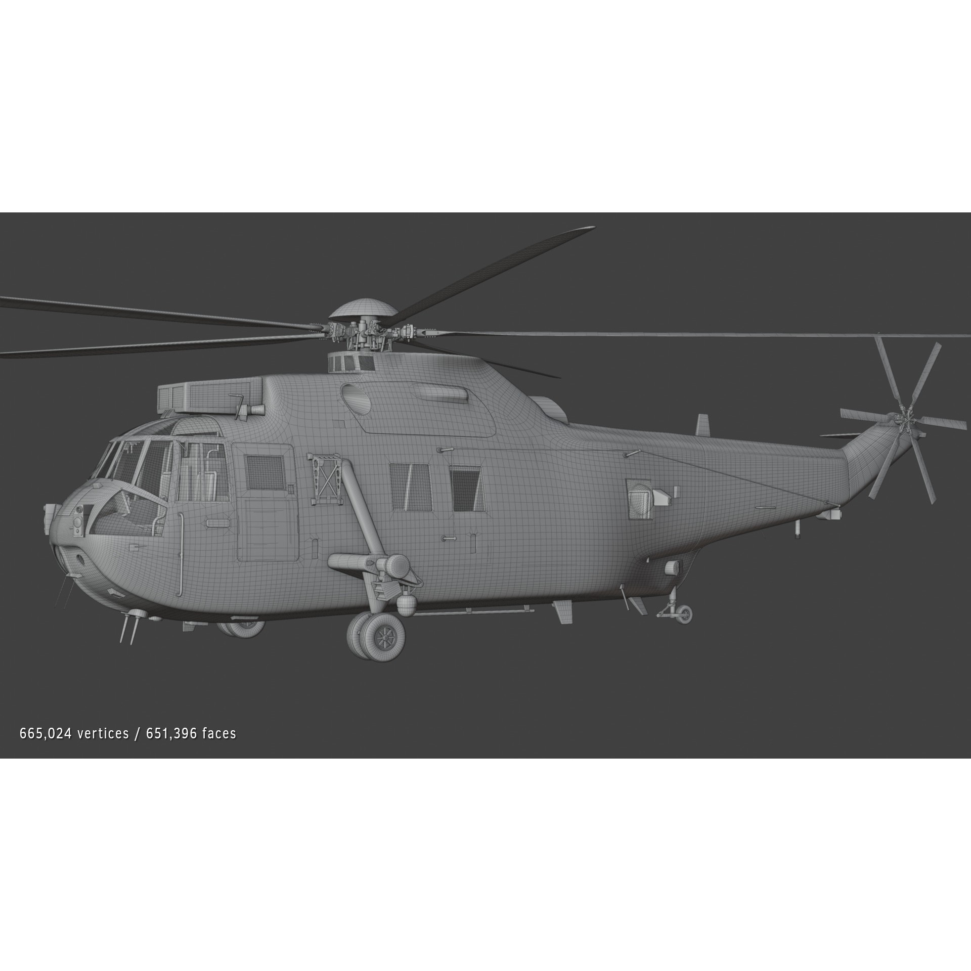Westland Sea King HC4 - Game-Ready 3D Model - View 8