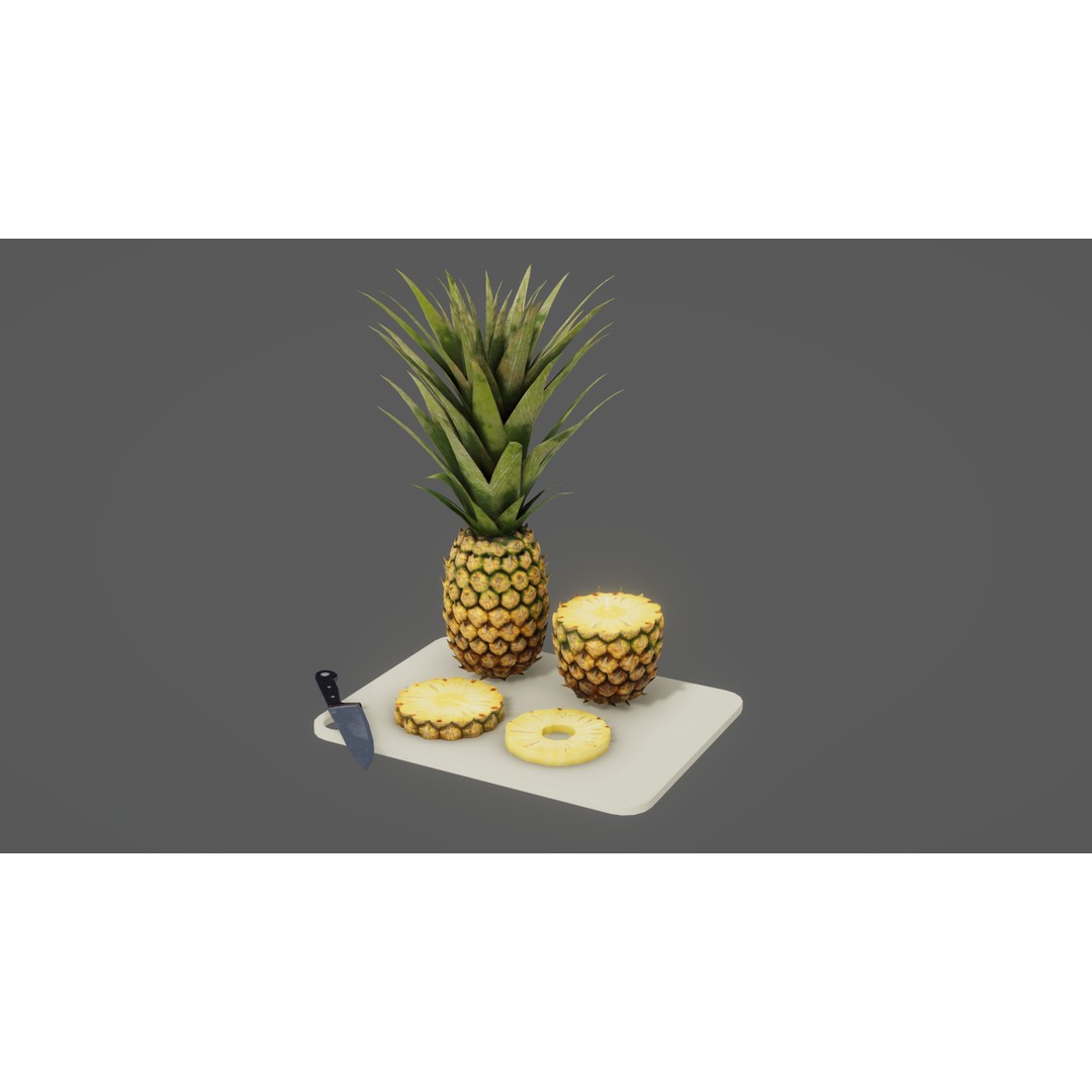 Fruits 3D Model – Low Poly Game Asset with PBR Textures, FBX - View 4