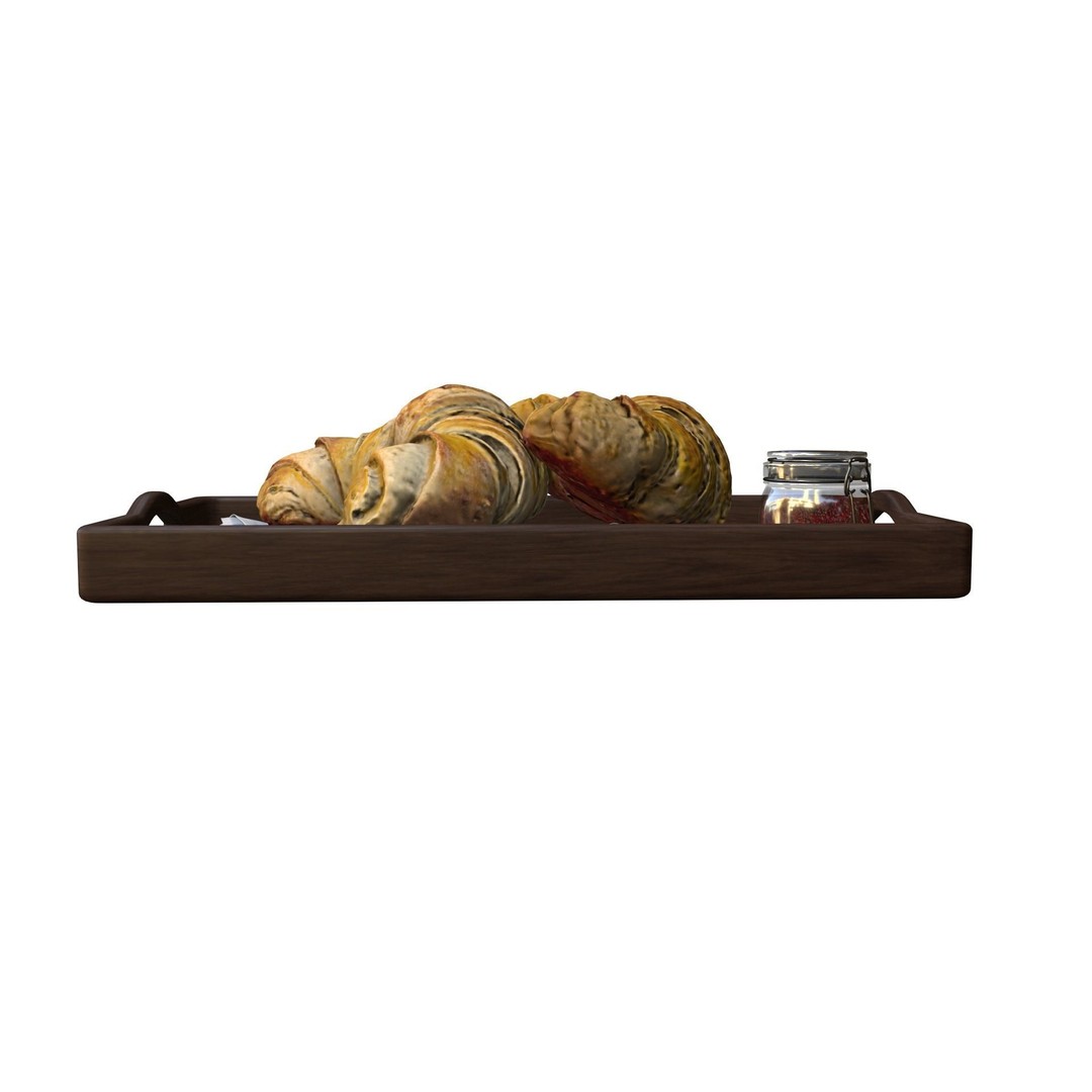Croissants Full Set 3D Model – PBR Bakery Assets, Blender, FBX - View 13