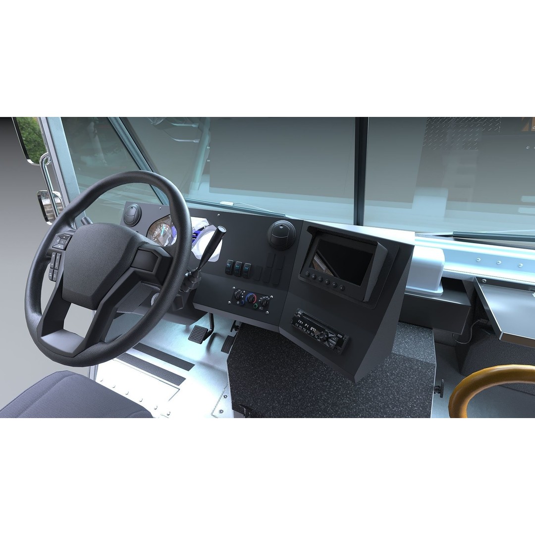 Freightliner Step Van 3D Model – Low Poly Game Ready Truck, PBR Textures - View 17