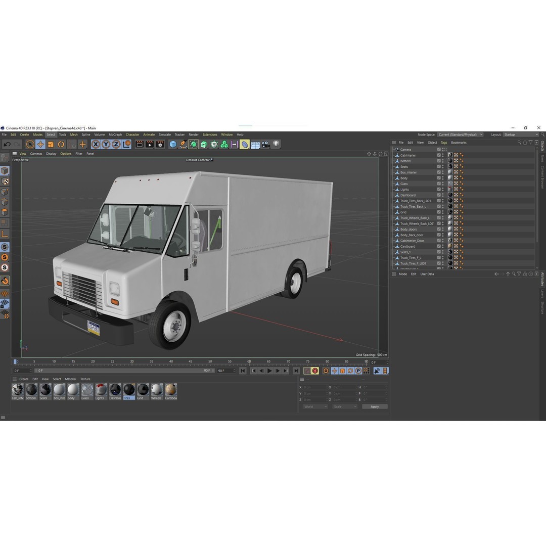 Freightliner Step Van 3D Model – Low Poly Game Ready Truck, PBR Textures - View 34