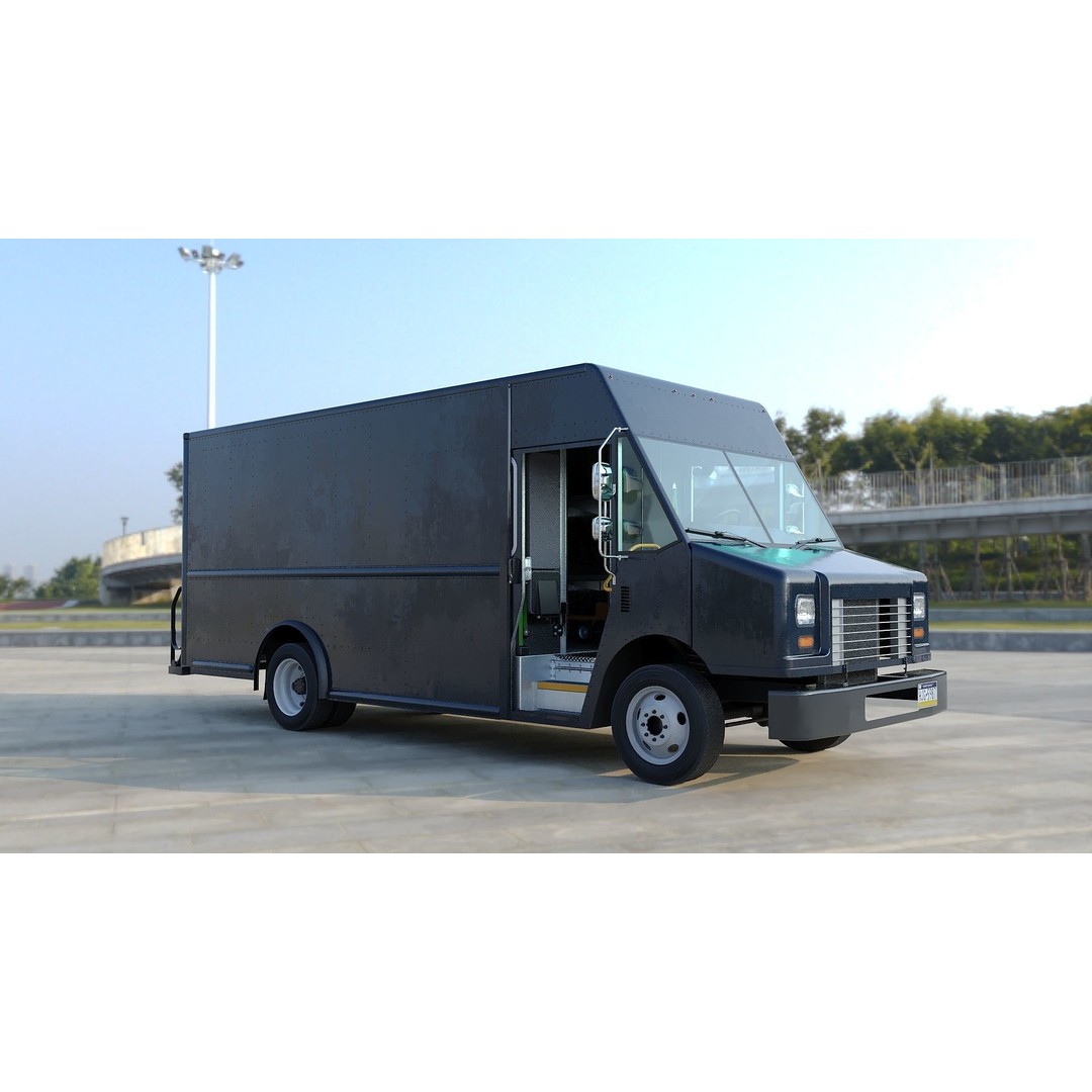 Freightliner Step Van 3D Model – Low Poly Game Ready Truck, PBR Textures - View 39