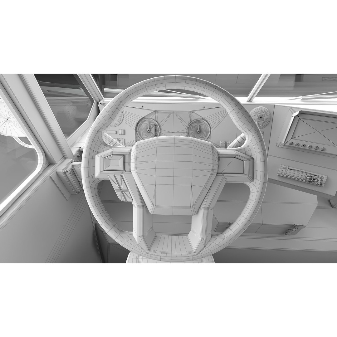 Freightliner Step Van 3D Model – Low Poly Game Ready Truck, PBR Textures - View 49