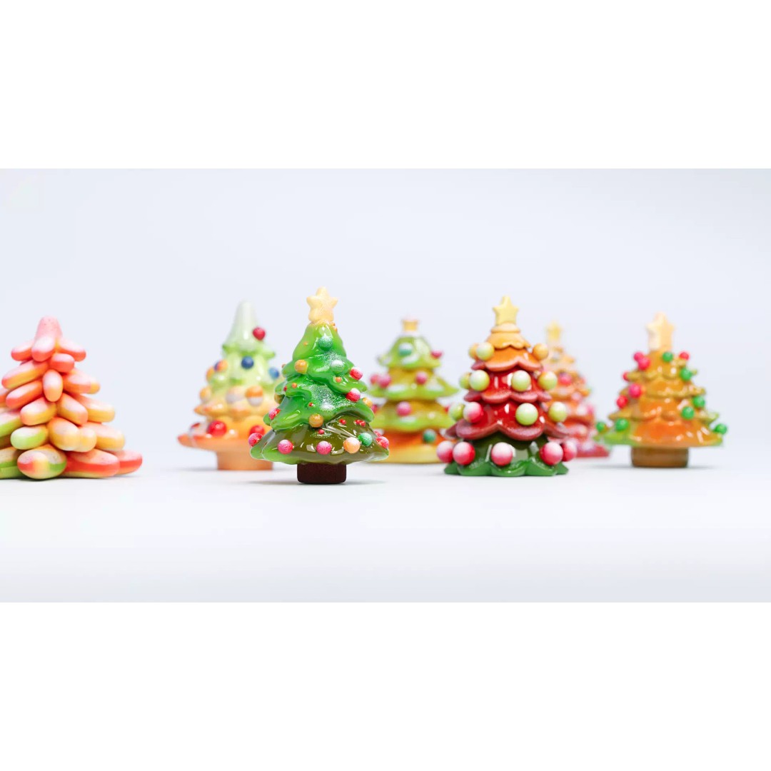 Christmas Tree Candy 3D Model – PBR Textured, Game-Ready Formats - View 5