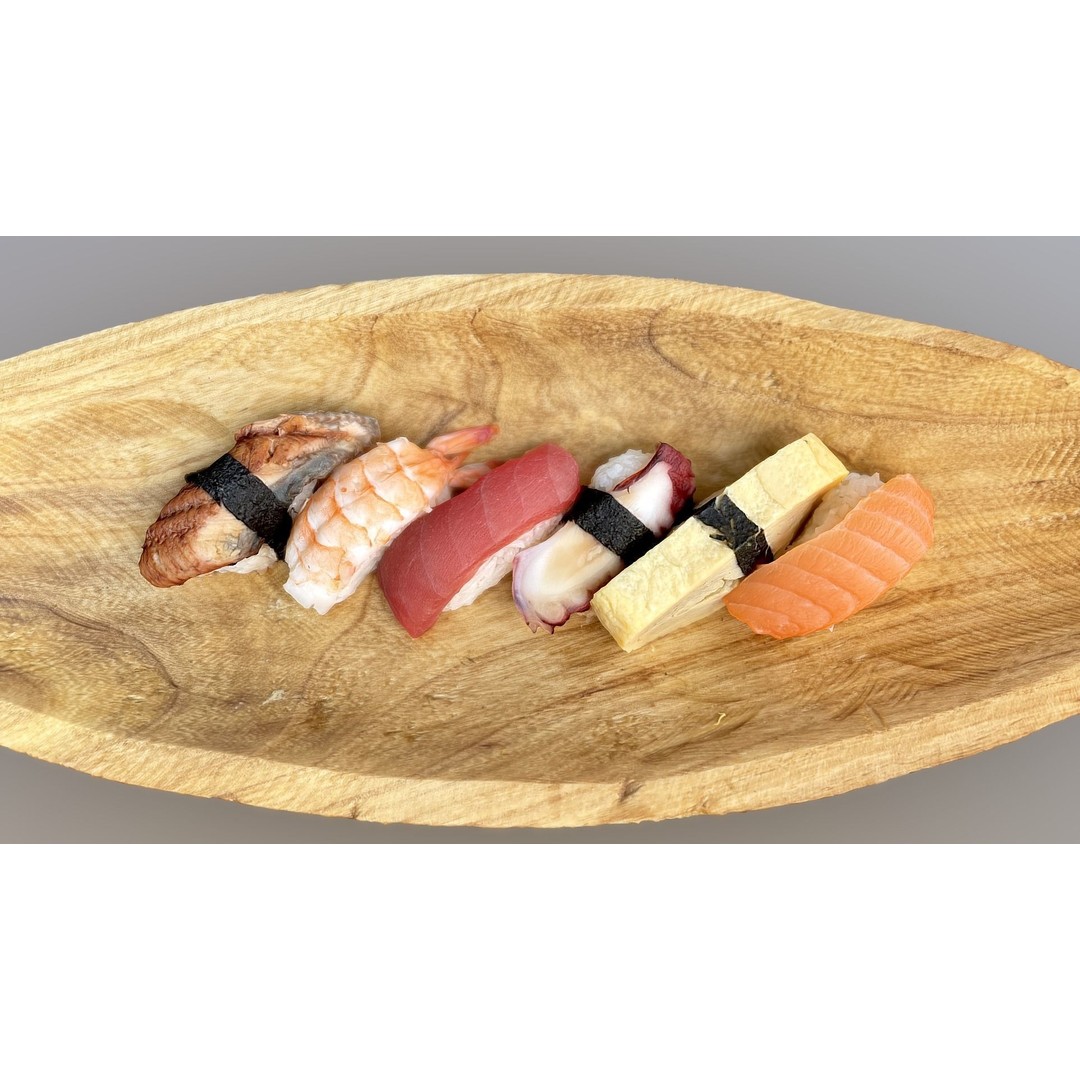 Sushi 3D Model – Low Poly Game Asset, PBR Textures, FBX, Blender - View 11