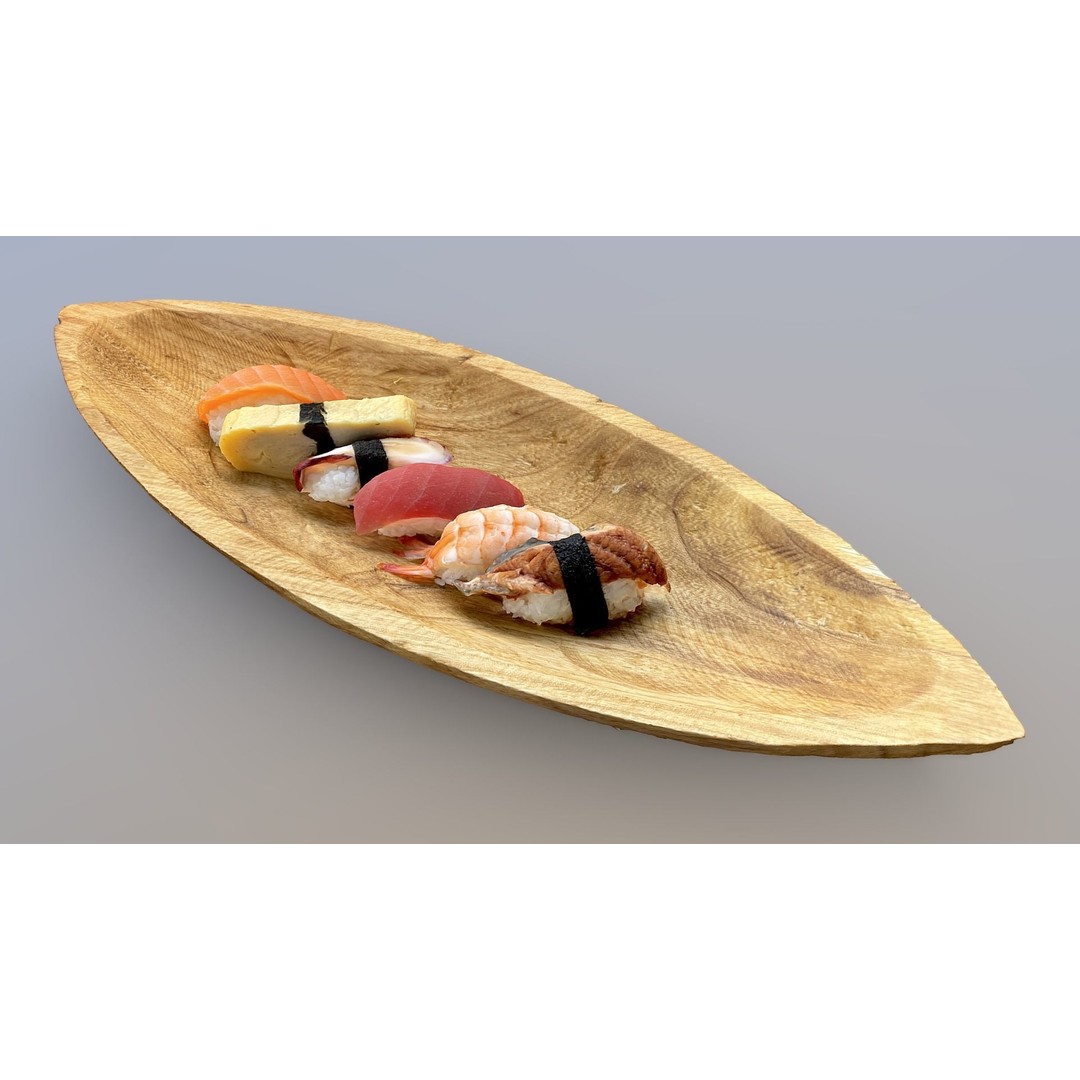 Sushi 3D Model – Low Poly Game Asset, PBR Textures, FBX, Blender - View 4