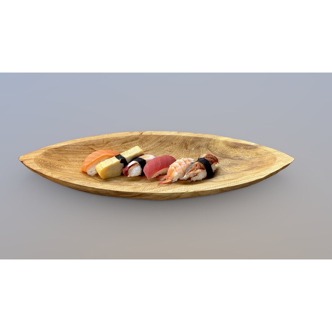 Sushi 3D Model – Low Poly Game Asset, PBR Textures, FBX, Blender - View 8