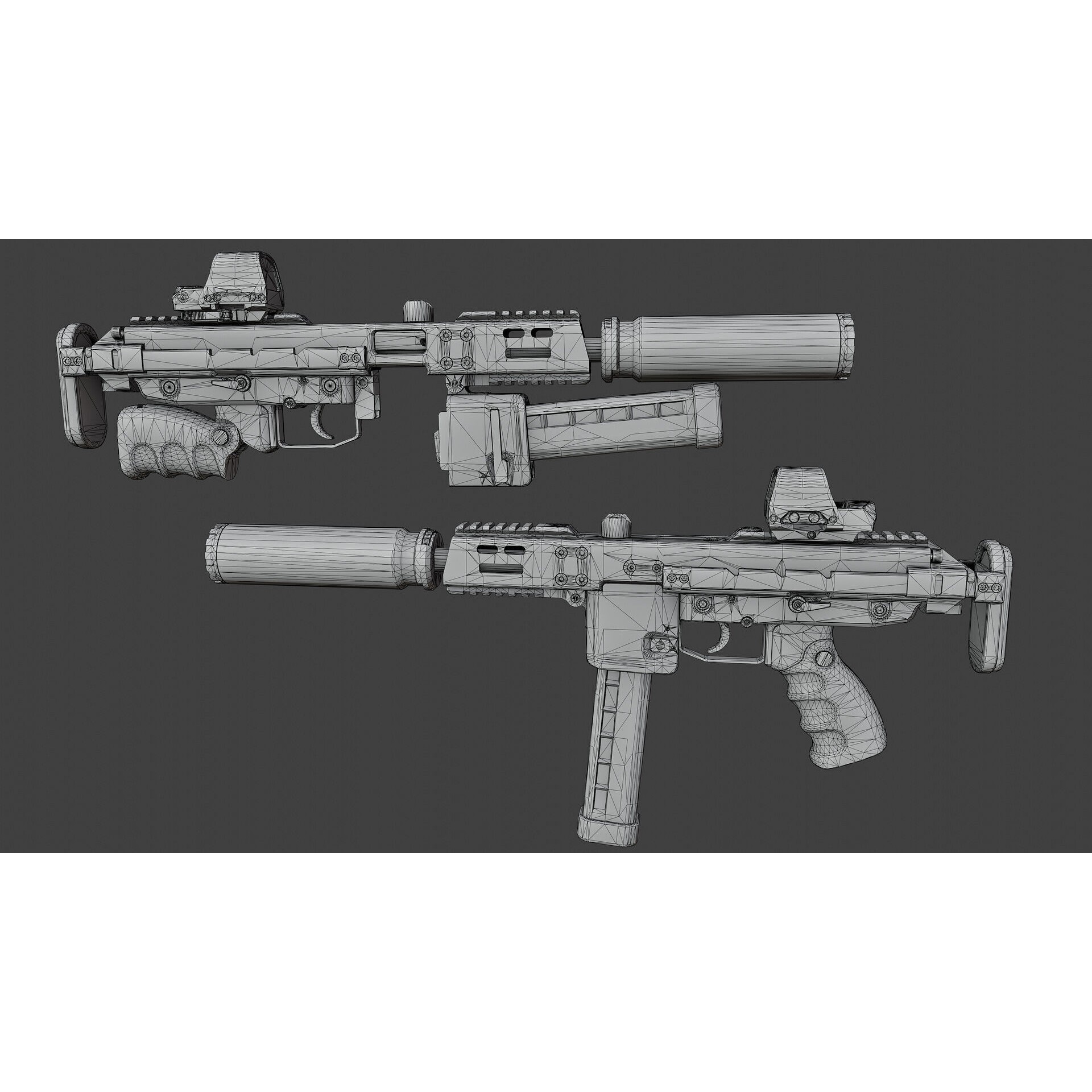 BT KH9 SMG - Low-Poly Game-Ready 3D Model