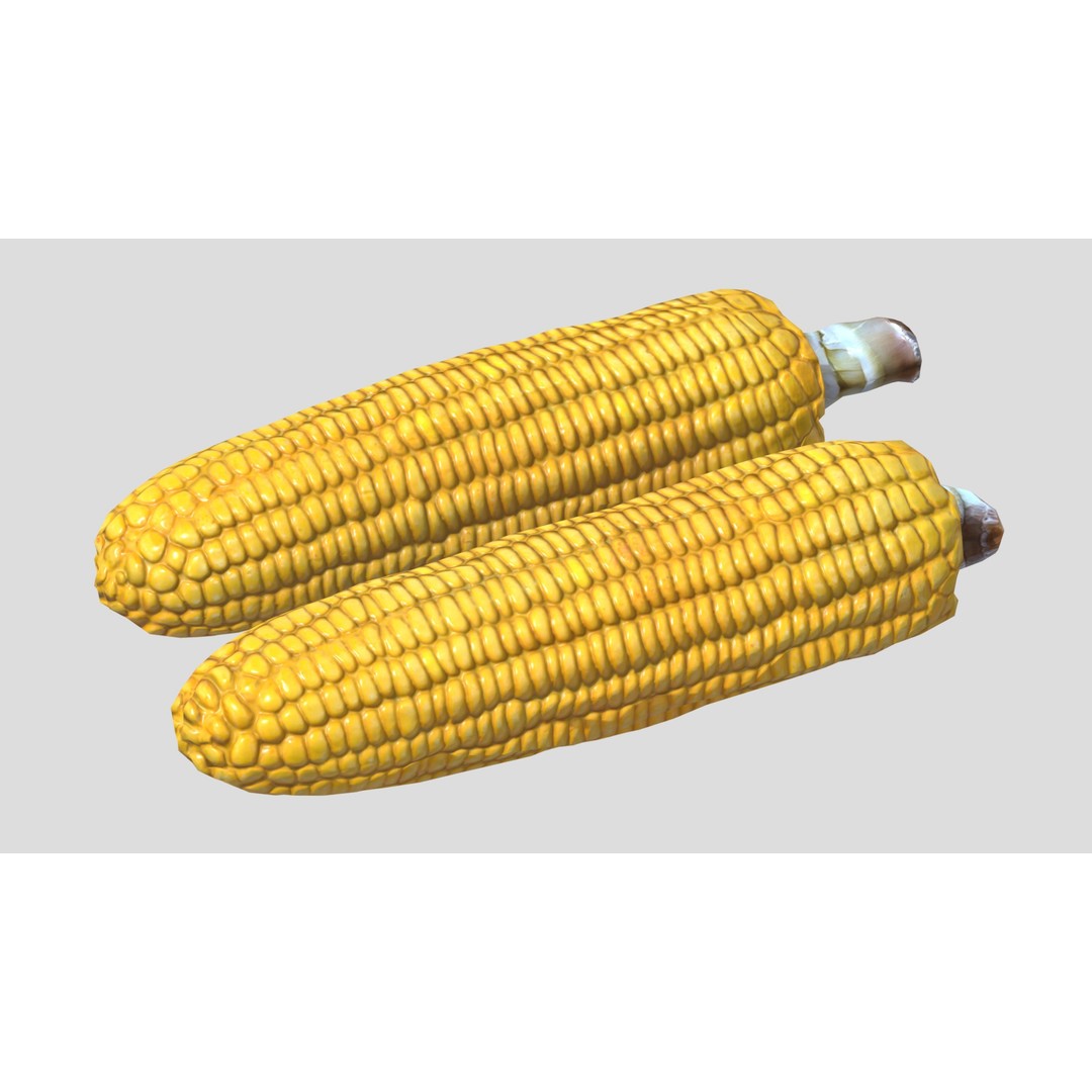 Corn 3D Model – Low Poly Game Asset, PBR Textures, FBX & OBJ - View 10