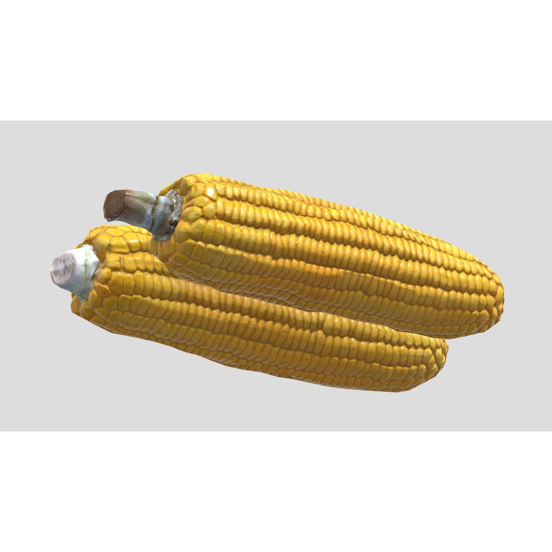 Corn 3D Model – Low Poly Game Asset, PBR Textures, FBX & OBJ - View 12