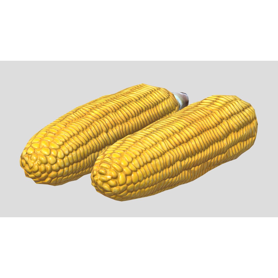 Corn 3D Model – Low Poly Game Asset, PBR Textures, FBX & OBJ - View 6