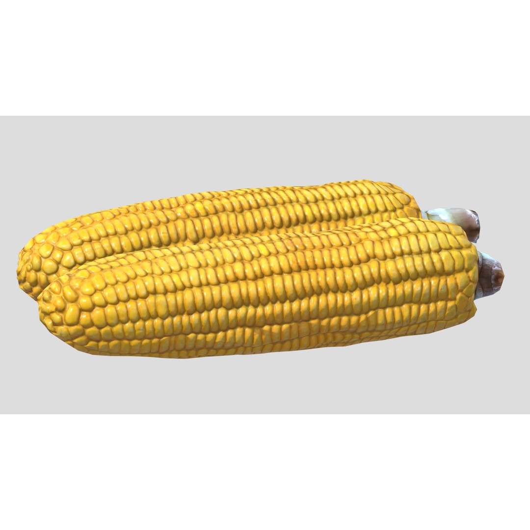 Corn 3D Model – Low Poly Game Asset, PBR Textures, FBX & OBJ - View 8