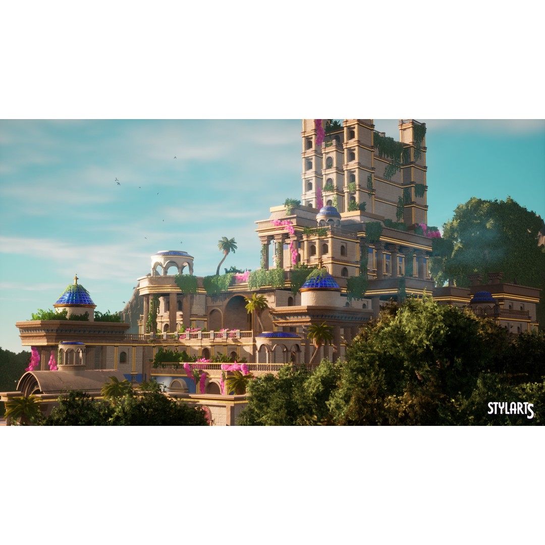 Stylized Paradise Gardens 3D Model – Low Poly Game Asset, FBX - View 10