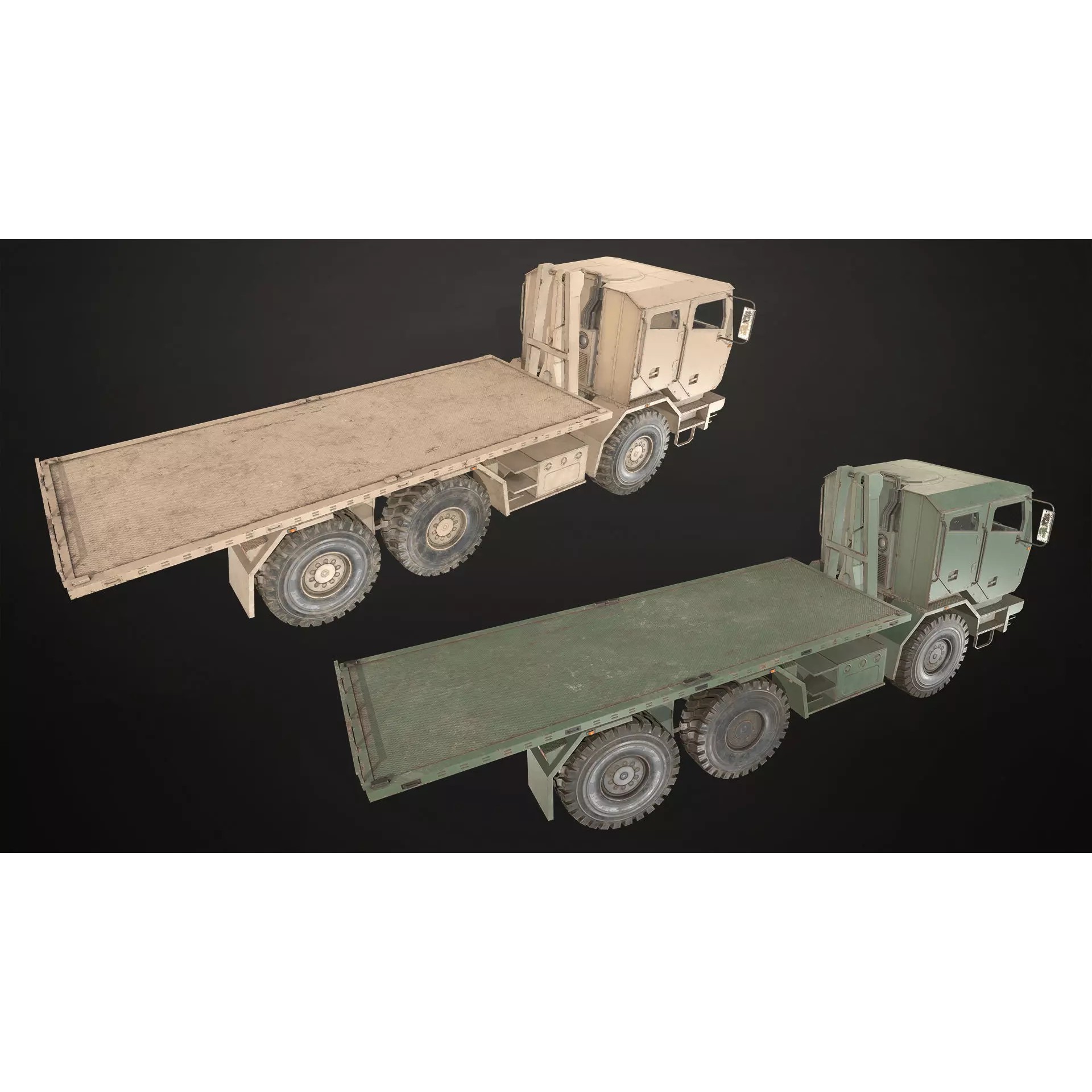 Military Truck V2 - Low-Poly Game-Ready 3D Model - View 11
