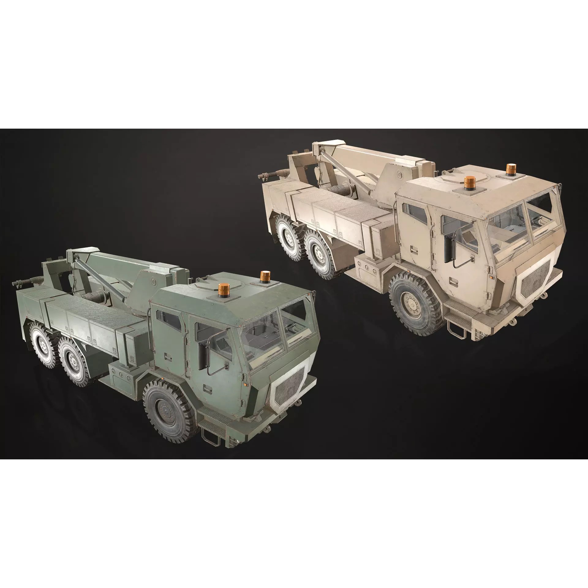 Military Truck V2 - Low-Poly Game-Ready 3D Model - View 15