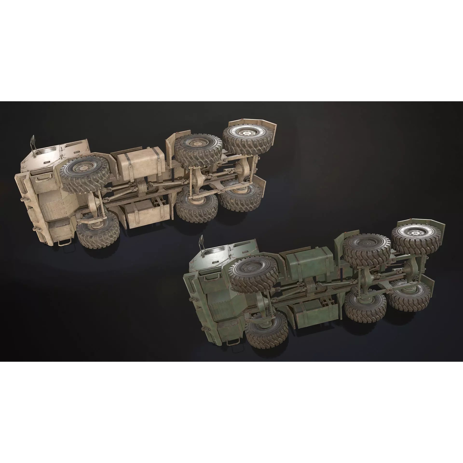 Military Truck V2 - Low-Poly Game-Ready 3D Model - View 25