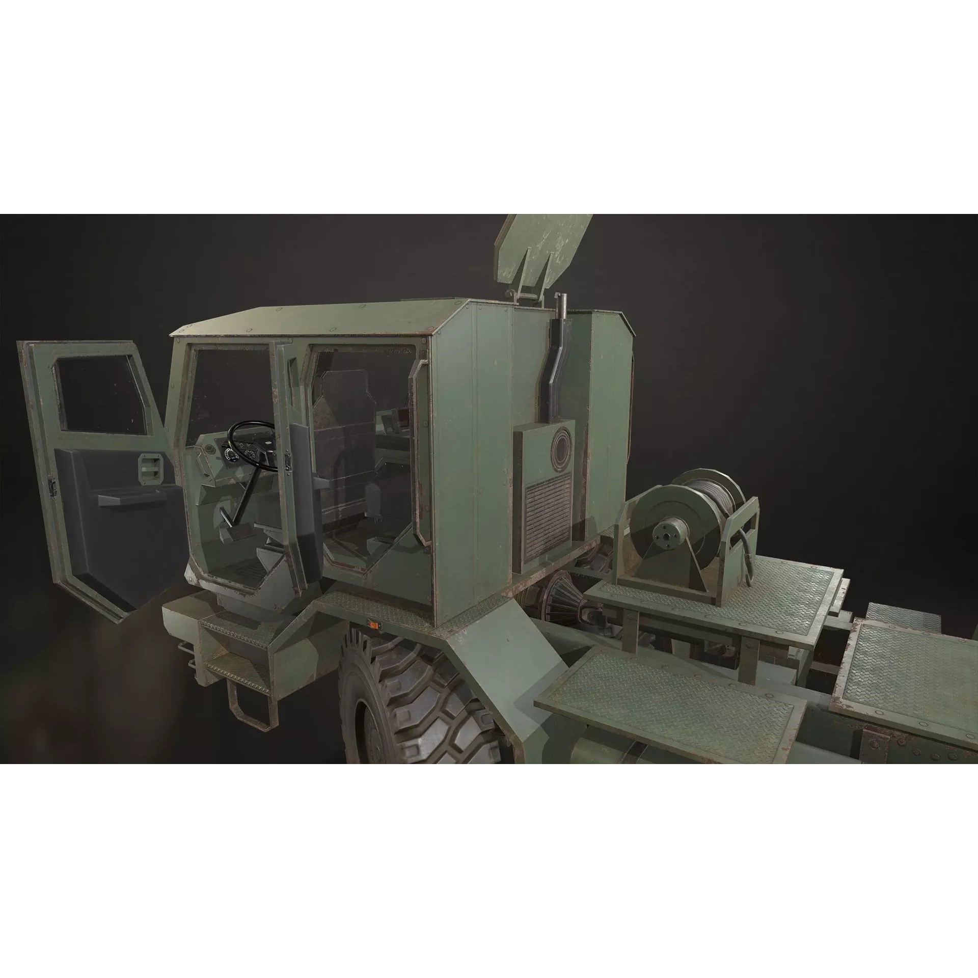 Military Truck V2 - Low-Poly Game-Ready 3D Model - View 26