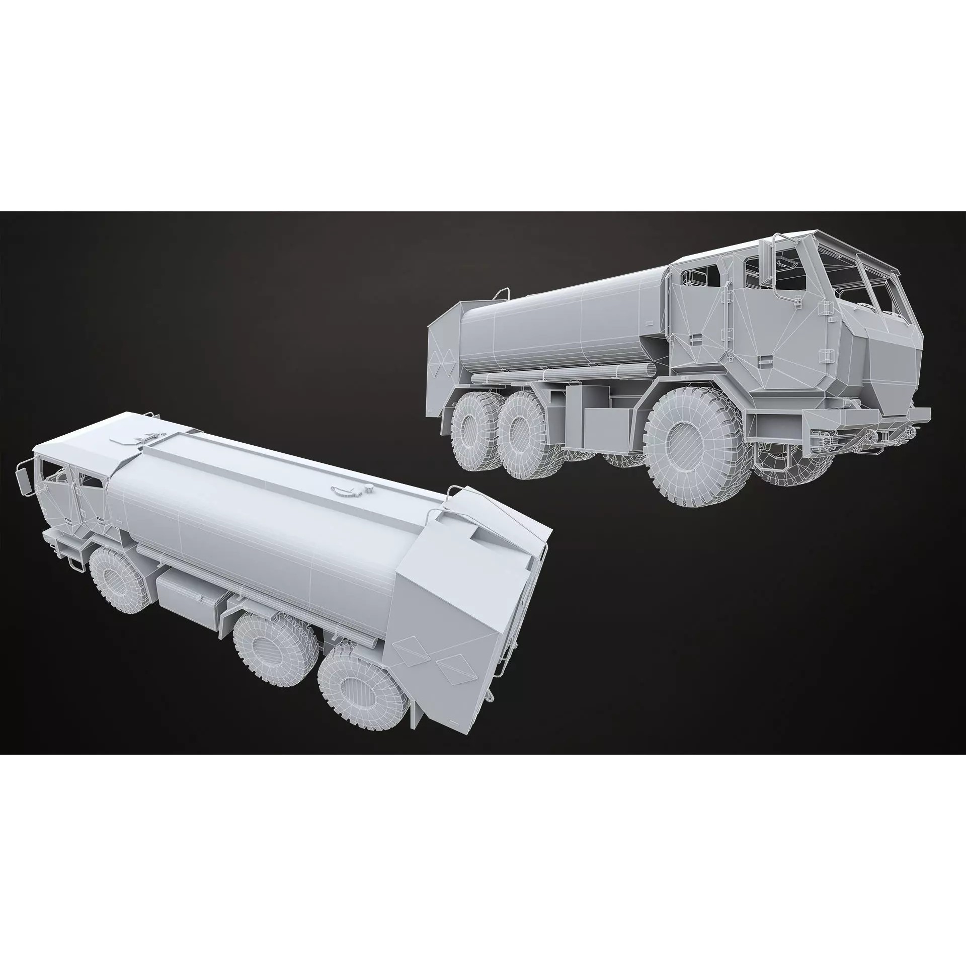 Military Truck V2 - Low-Poly Game-Ready 3D Model - View 33