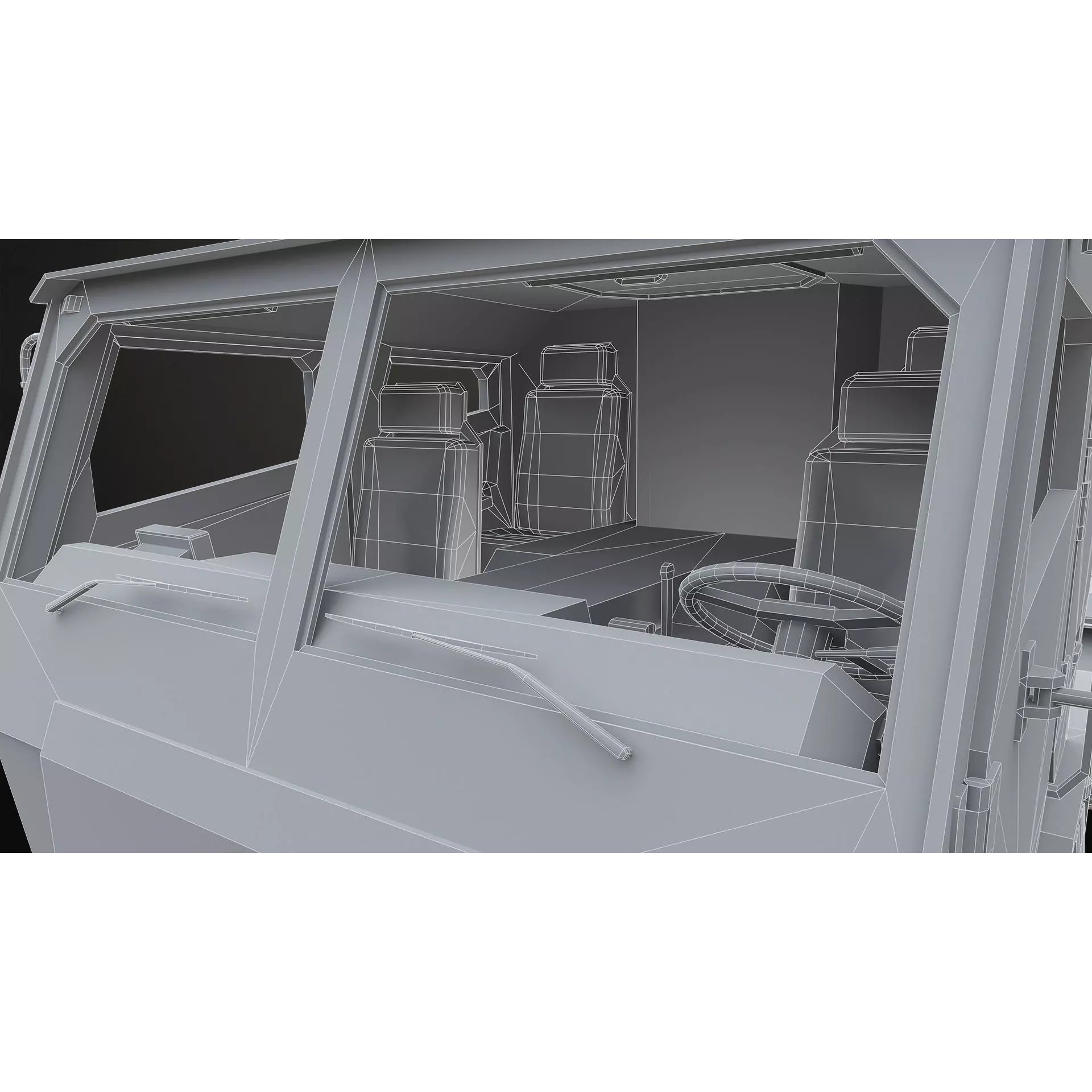 Military Truck V2 - Low-Poly Game-Ready 3D Model - View 36