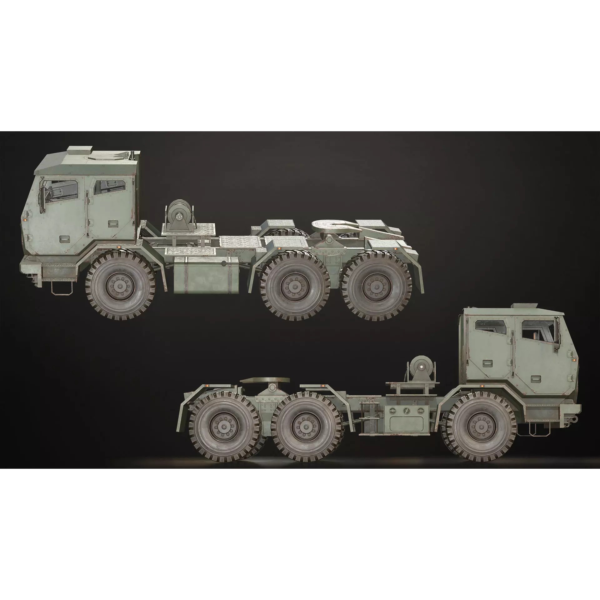 Military Truck V2 - Low-Poly Game-Ready 3D Model - View 5