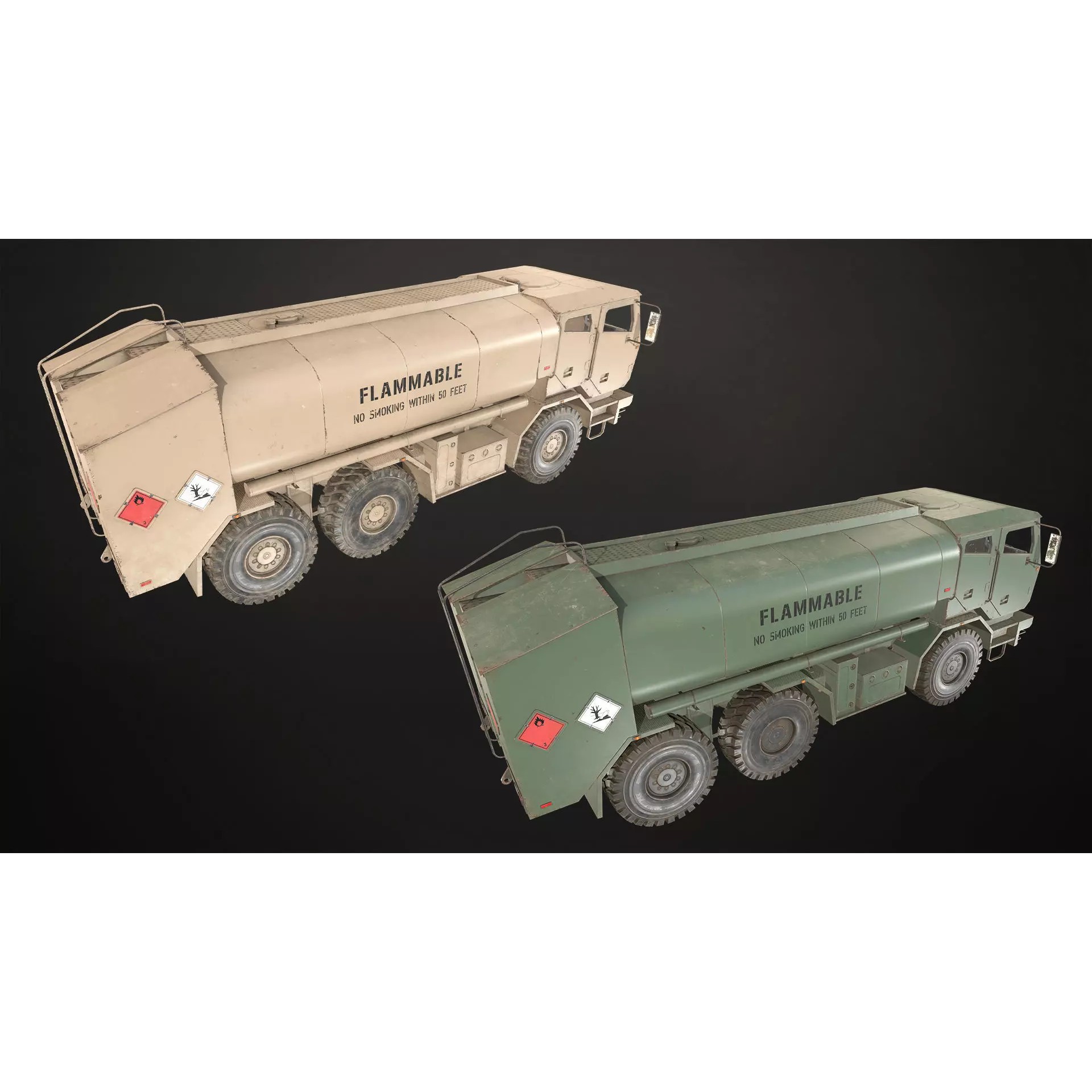 Military Truck V2 - Low-Poly Game-Ready 3D Model - View 7