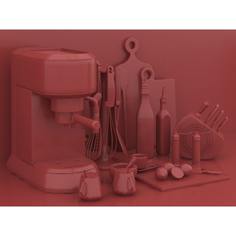 Kitchen Accessories 3D Model – High Poly Utensils, Textured PBR Formats - View 11