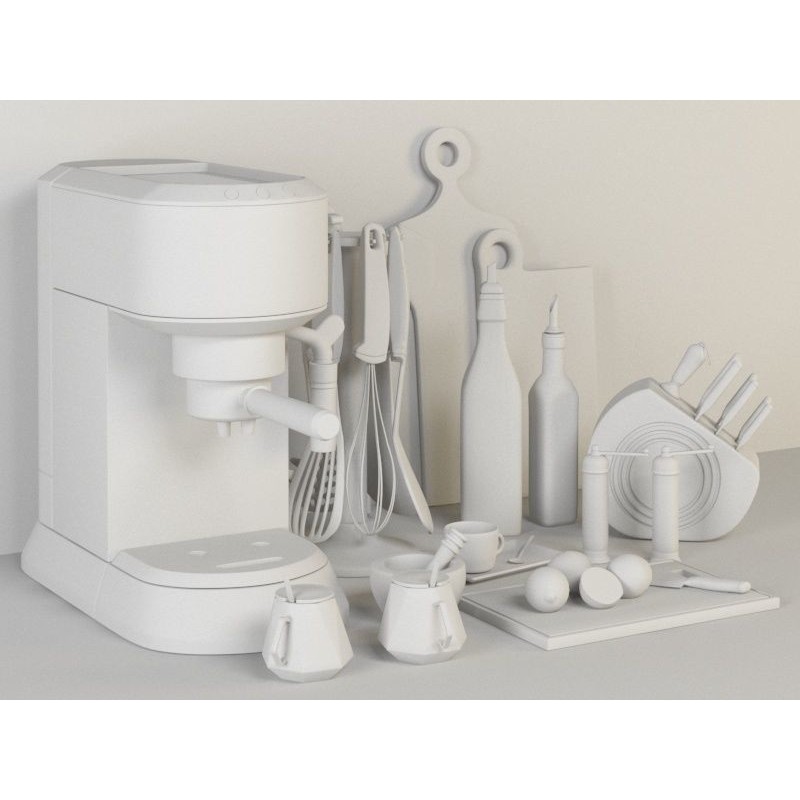 Kitchen Accessories 3D Model – High Poly Utensils, Textured PBR Formats - View 15