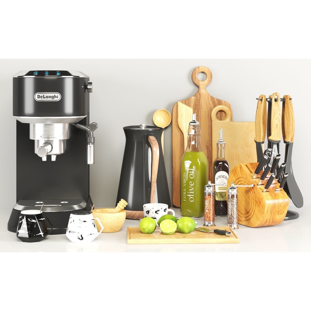 Kitchen Accessories 3D Model – High Poly Utensils, Textured PBR Formats - View 4