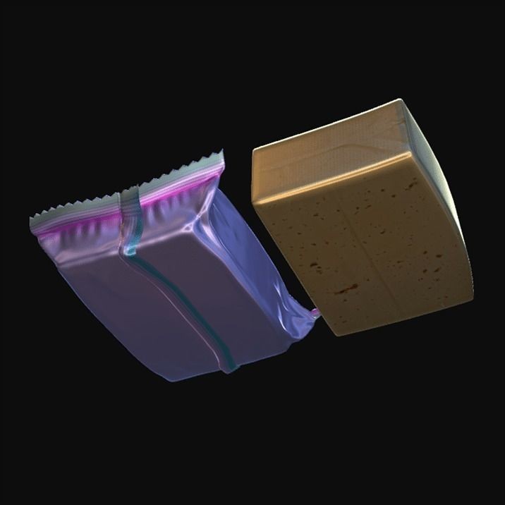 Piece of Cheese 3D Model – Photorealistic Food Asset, FBX, Blender - View 11