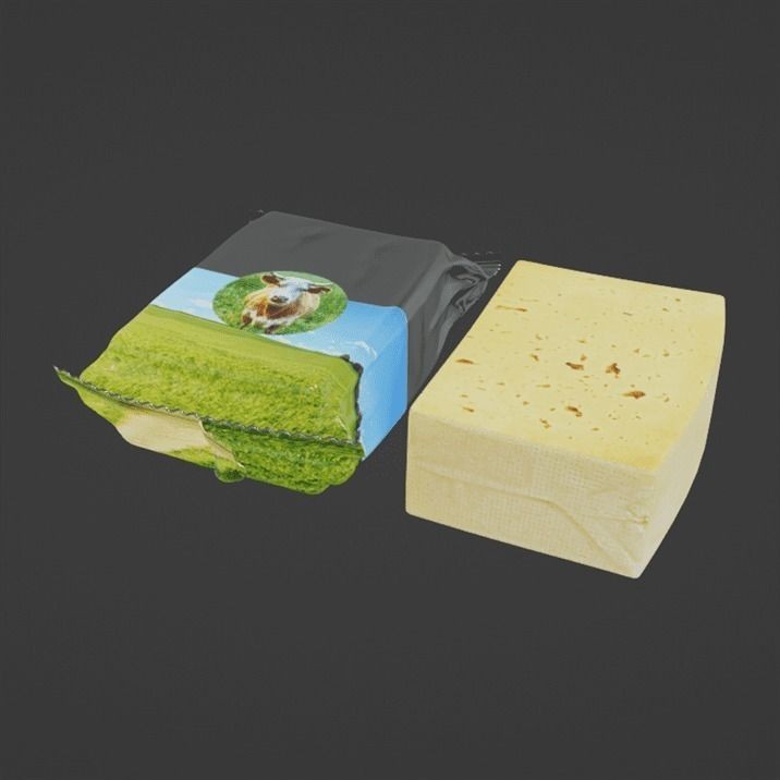 Piece of Cheese 3D Model – Photorealistic Food Asset, FBX, Blender - View 8