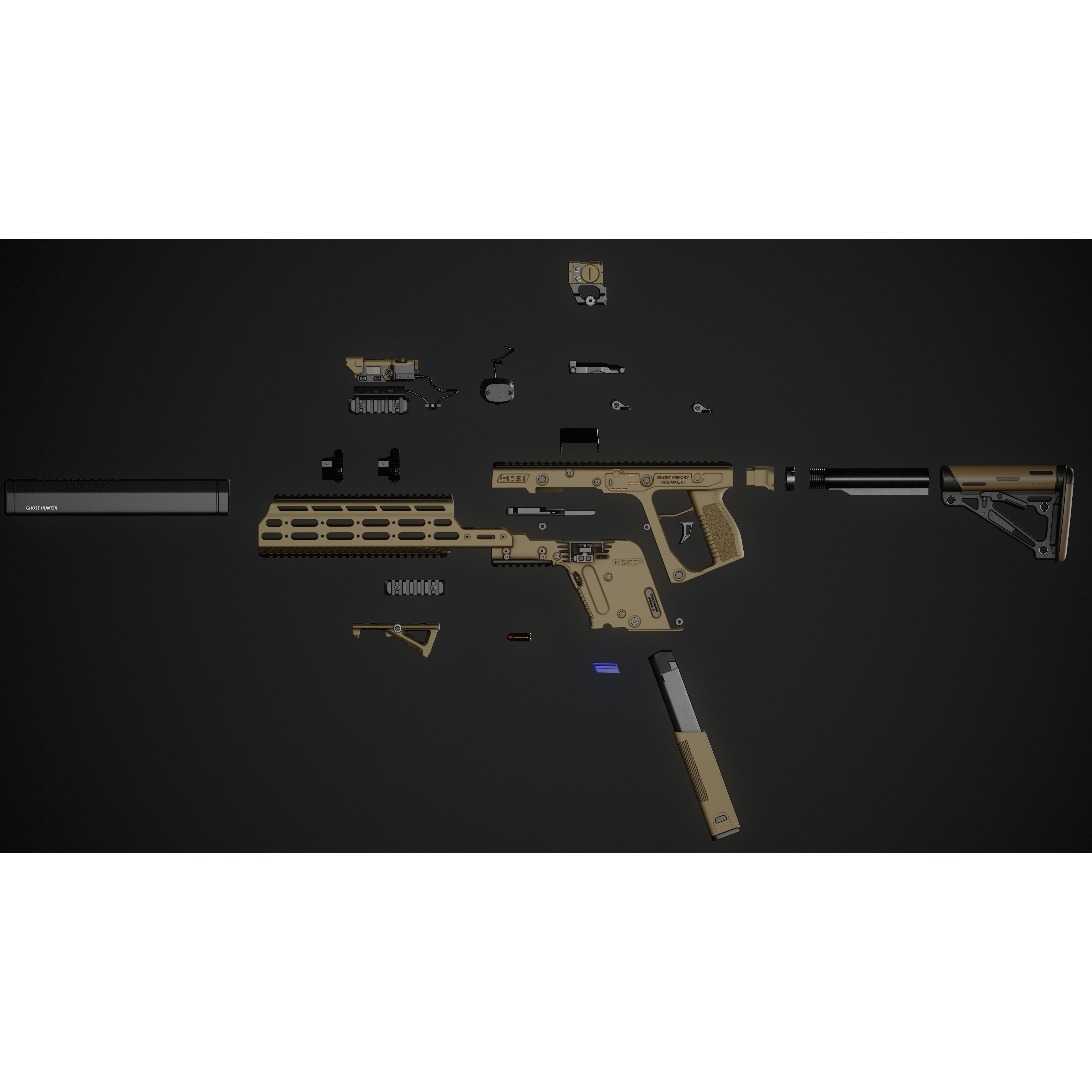 KRISS Vector - Low-Poly Game-Ready 3D Model