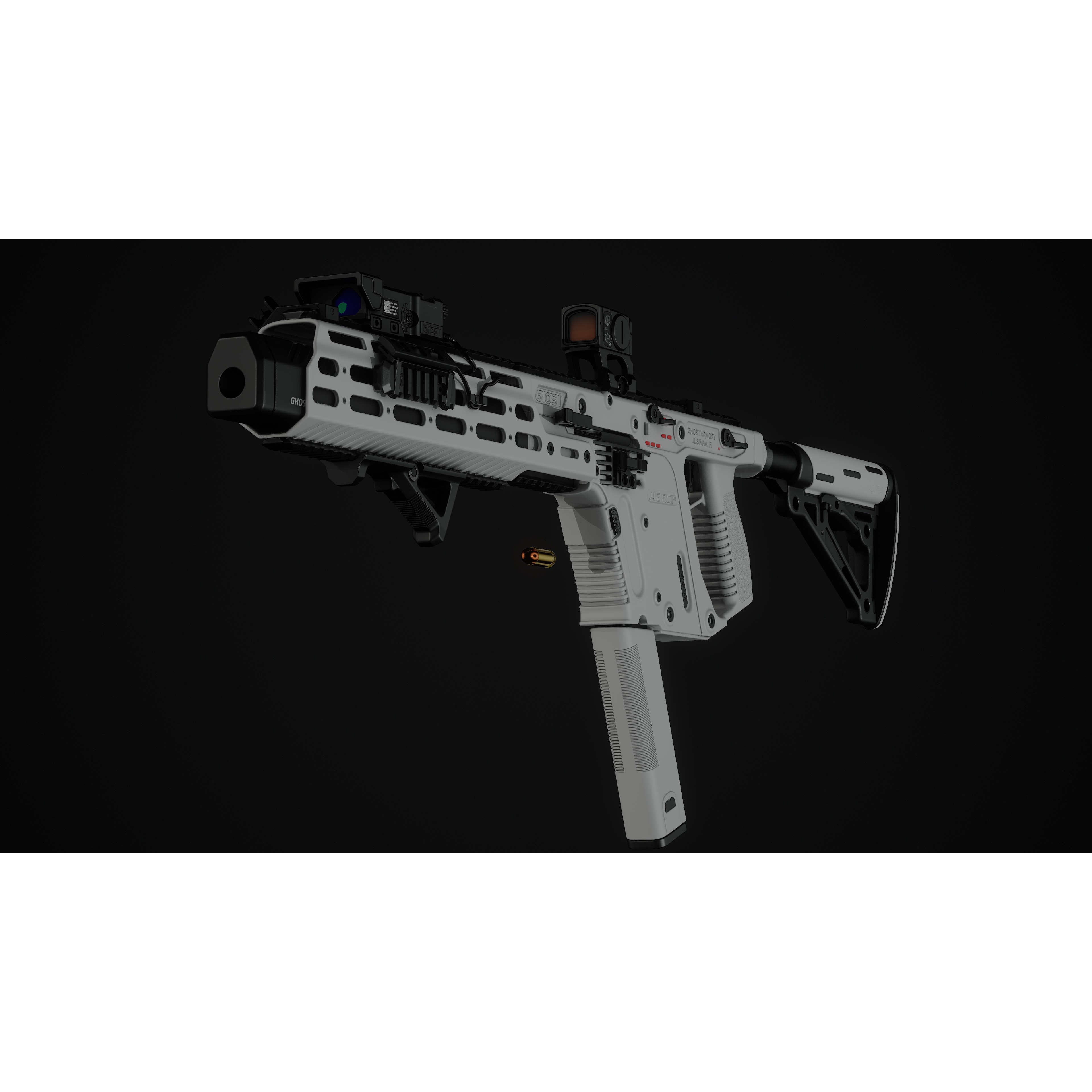 KRISS Vector - Low-Poly Game-Ready 3D Model - View 12