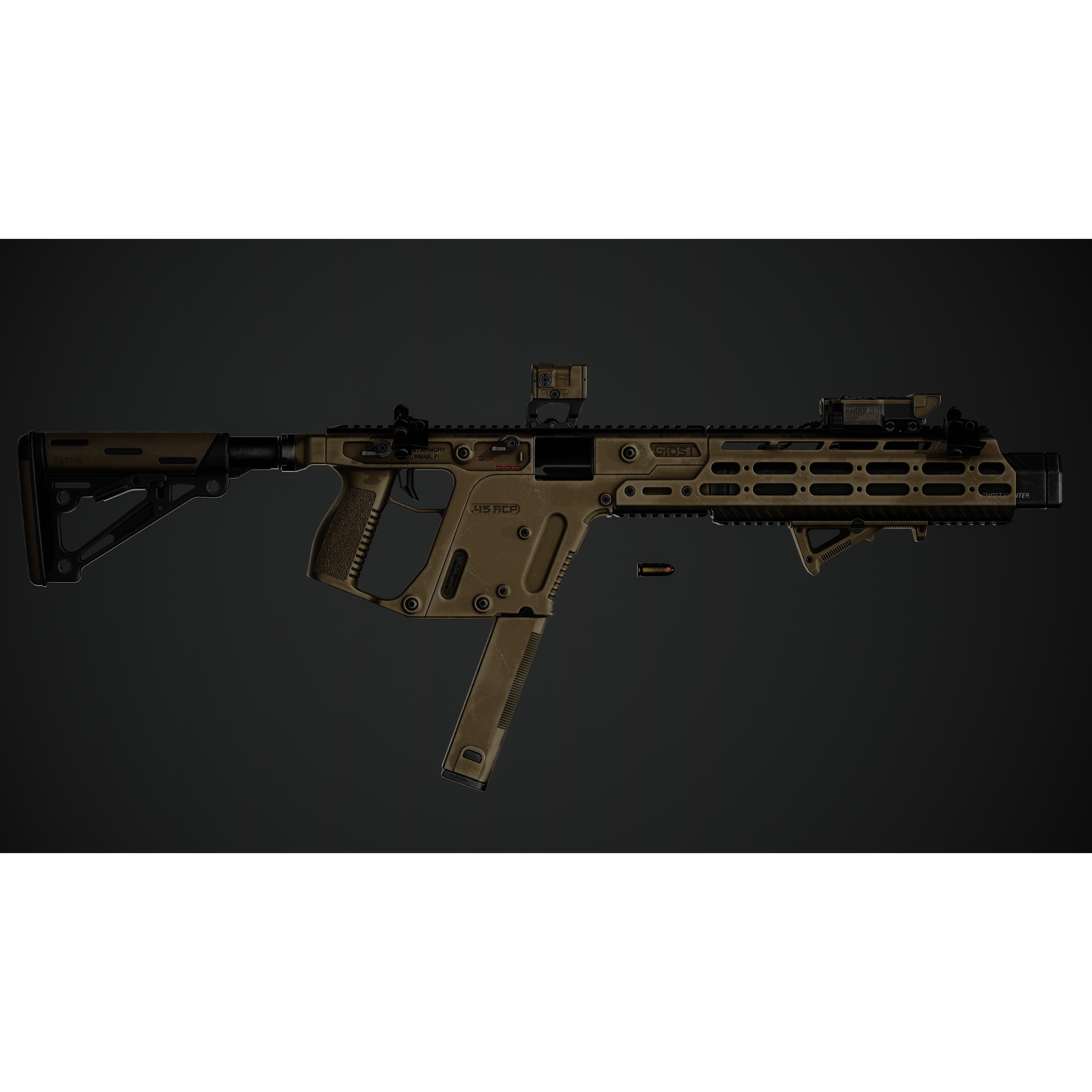 KRISS Vector - Low-Poly Game-Ready 3D Model - View 14