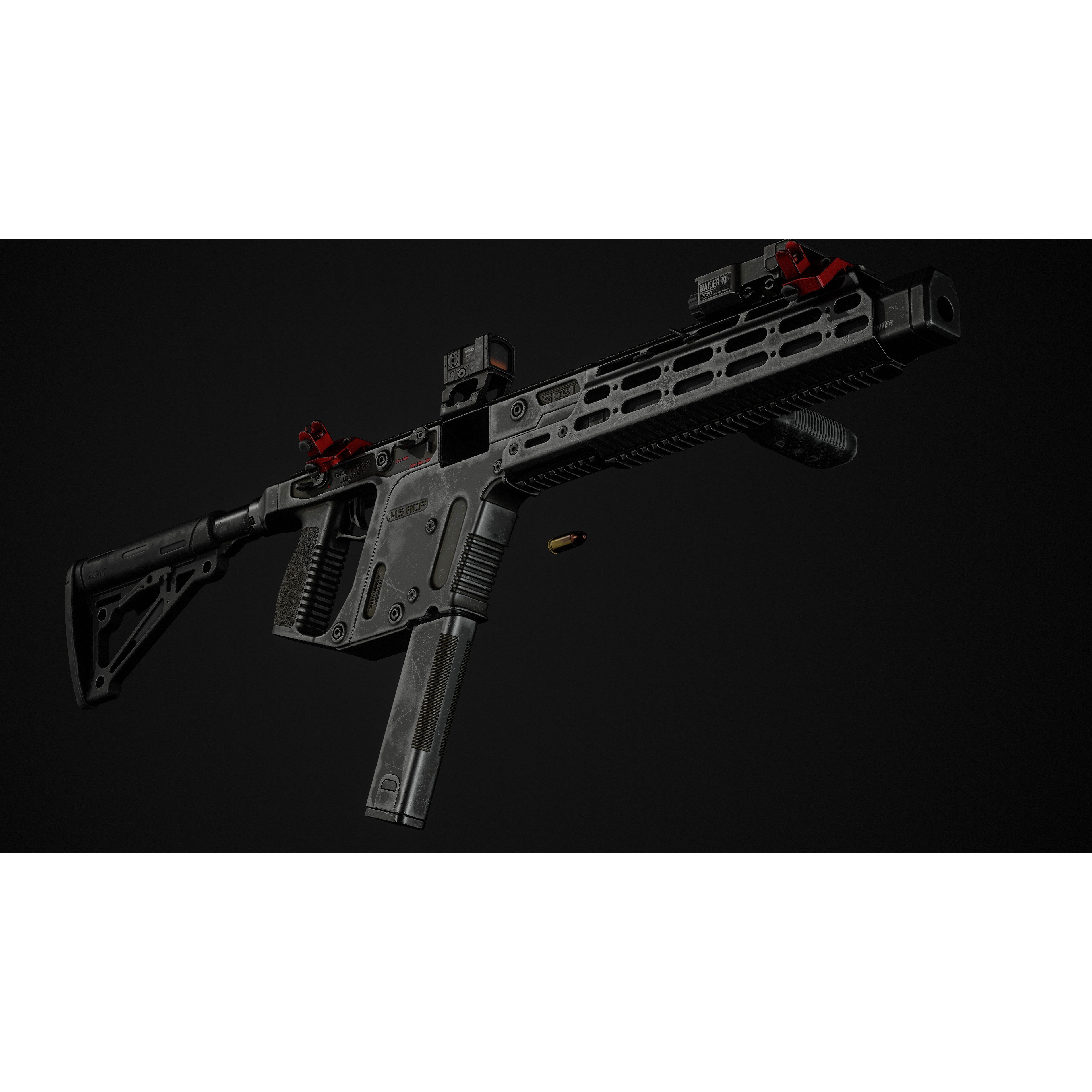 KRISS Vector - Low-Poly Game-Ready 3D Model - View 16