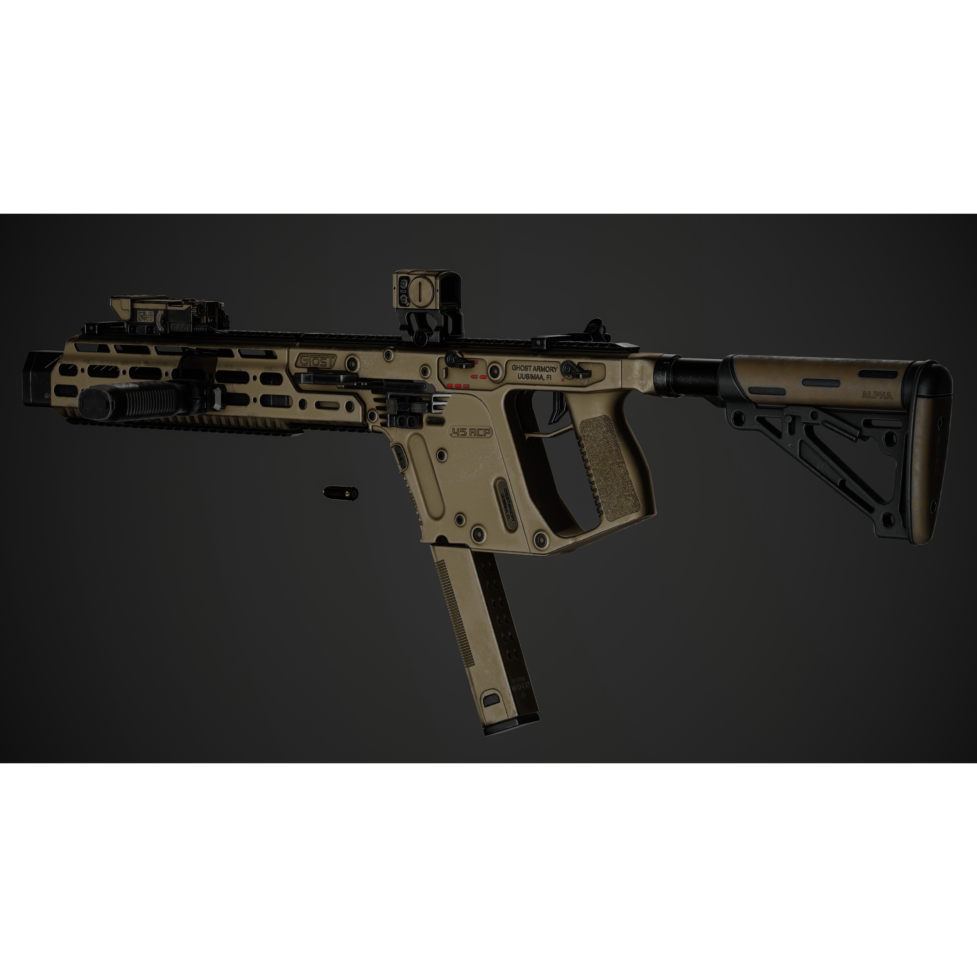 KRISS Vector - Low-Poly Game-Ready 3D Model - View 18