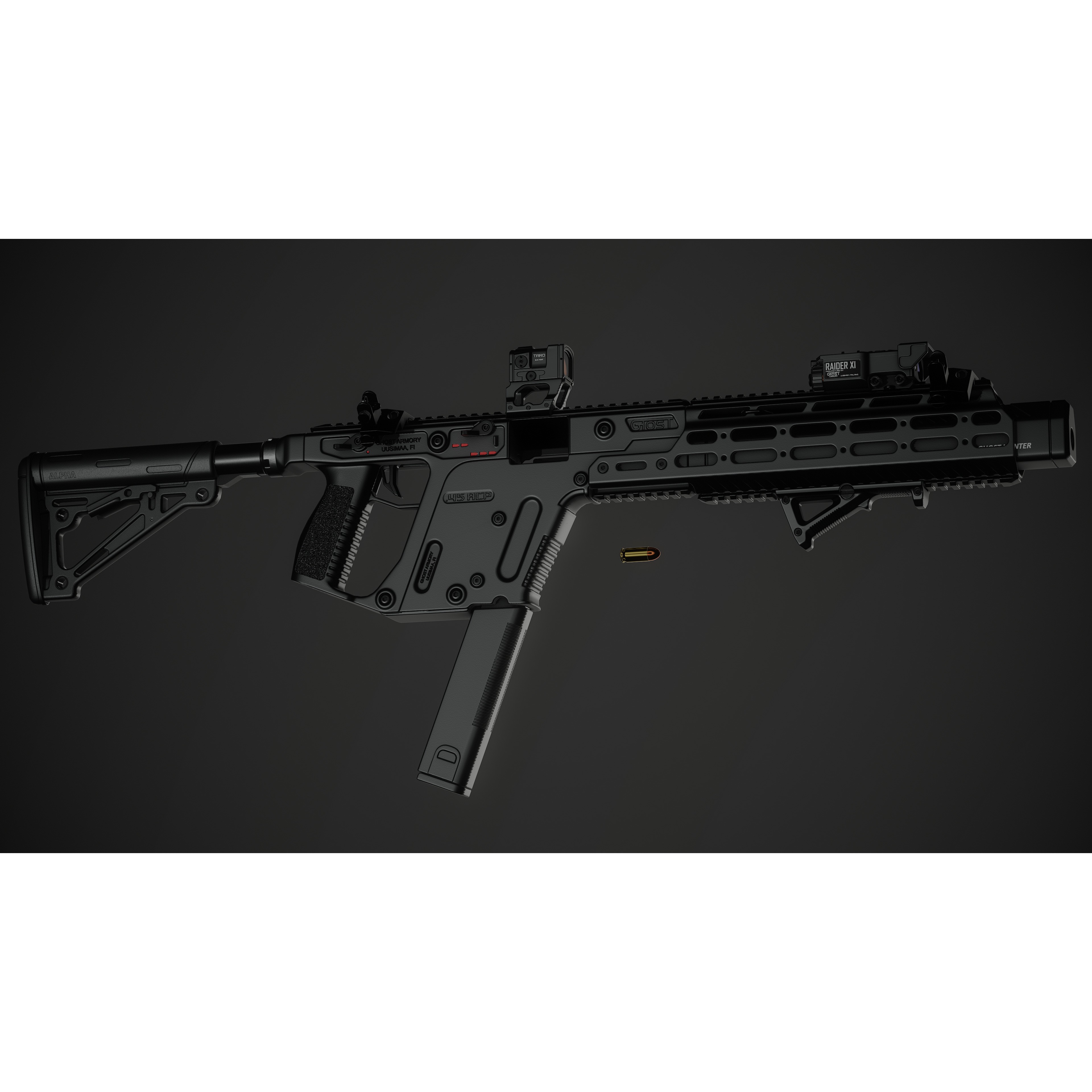 KRISS Vector - Low-Poly Game-Ready 3D Model - View 3