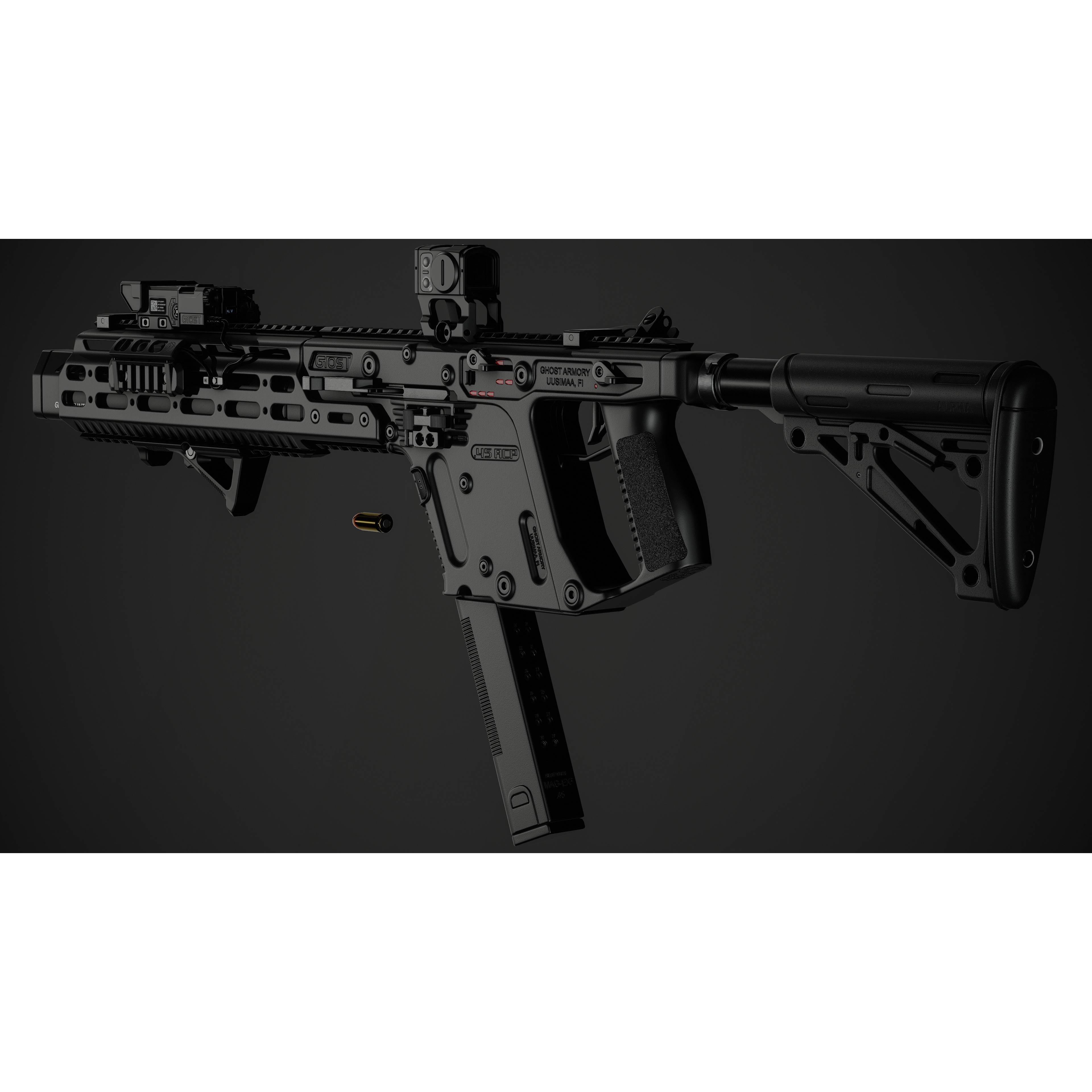 KRISS Vector - Low-Poly Game-Ready 3D Model - View 6