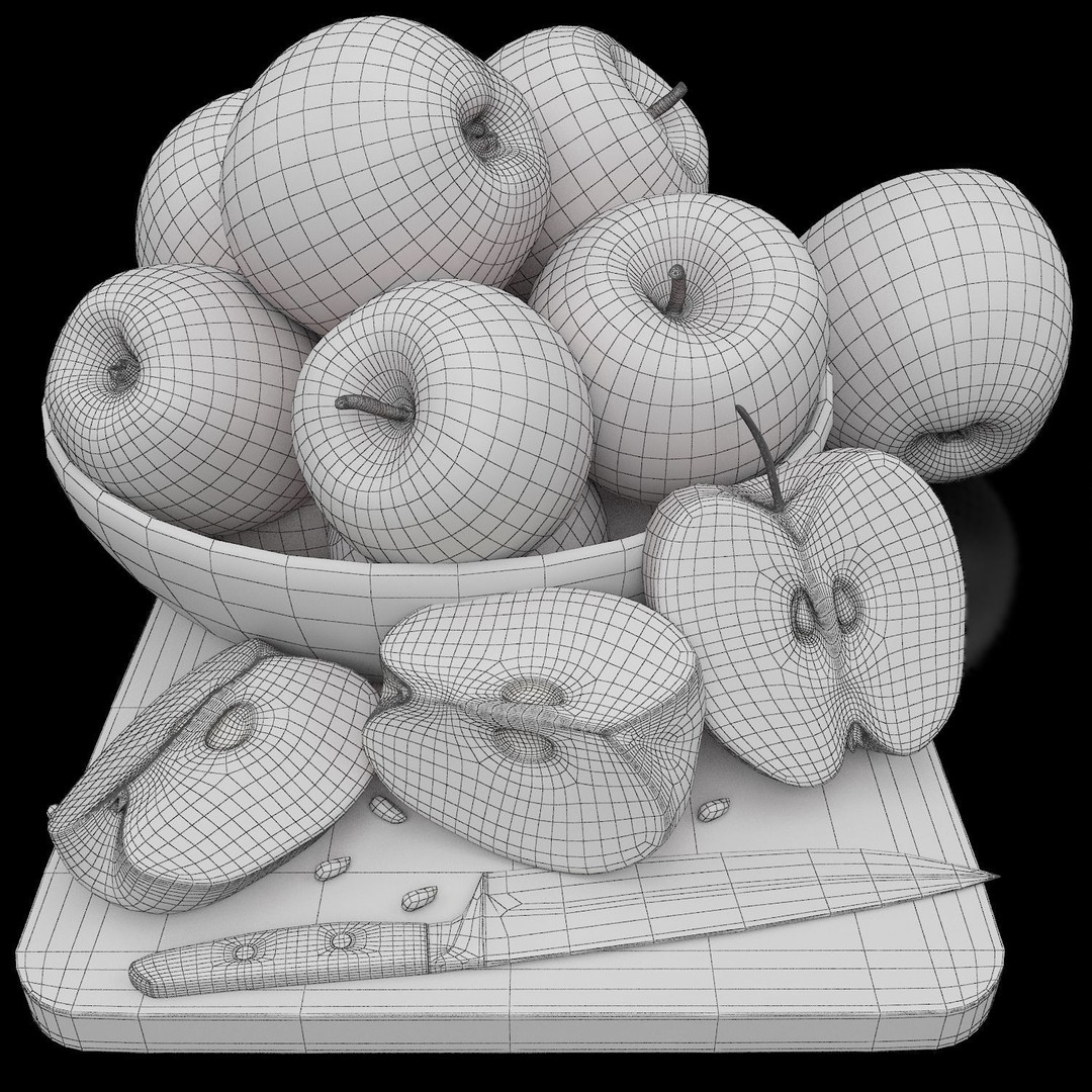 Bowls of Fruits Collection 03 3D Model – High Poly PBR Assets, OBJ/3ds Max - View 24